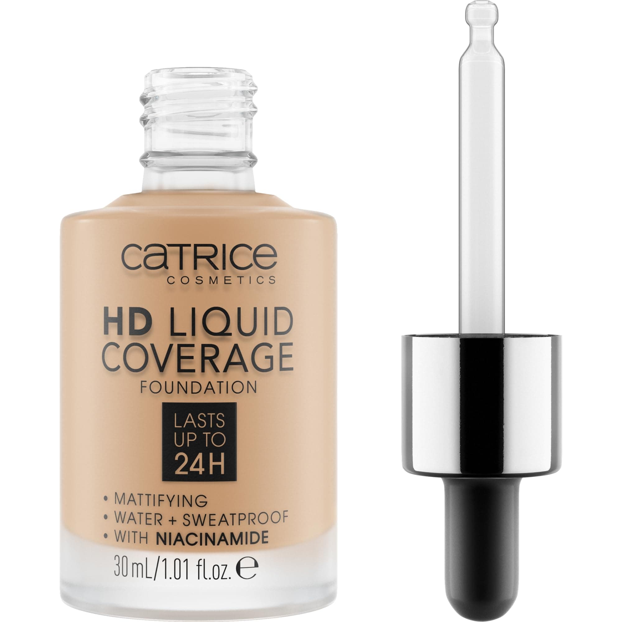 HD Liquid Coverage Foundation | Flawless, High Coverage | Vegan & Cruelty Free (032 | Nude Beige)