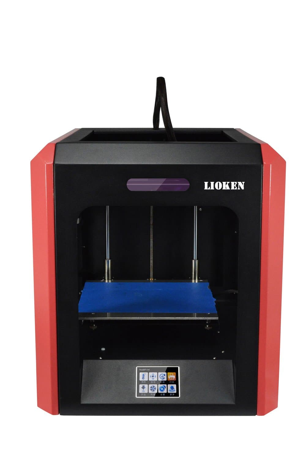LIOKEN 3D Printer LK-V5, FDM, High-end Sheet Metal (Black + Red), Touch Screen LCD, Build Size 7.9" x 7.9" x 7.9", PLA/ABS/Hips/Wood/PETG/TPU, Best Precision, Power Off UPS