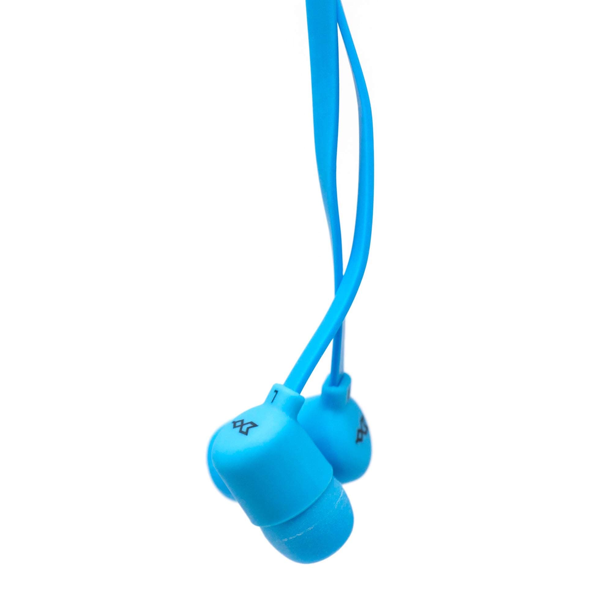 MOXYO - Mission Earbuds, Clean Inline Mic and a Tangle-Free Flat Cable (Aqua)