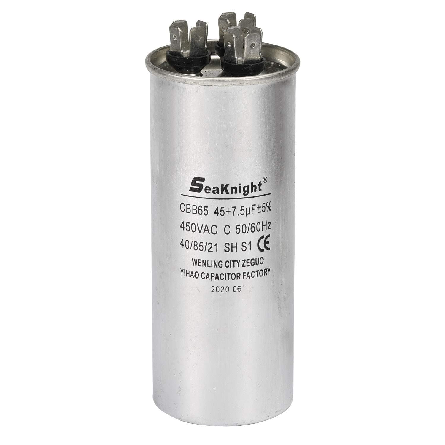 45+7.5 MFD uF Air Conditioner Capacitor CBB65 Capacitor Dural Motor Run Capacitor Withstand 450V AC Round