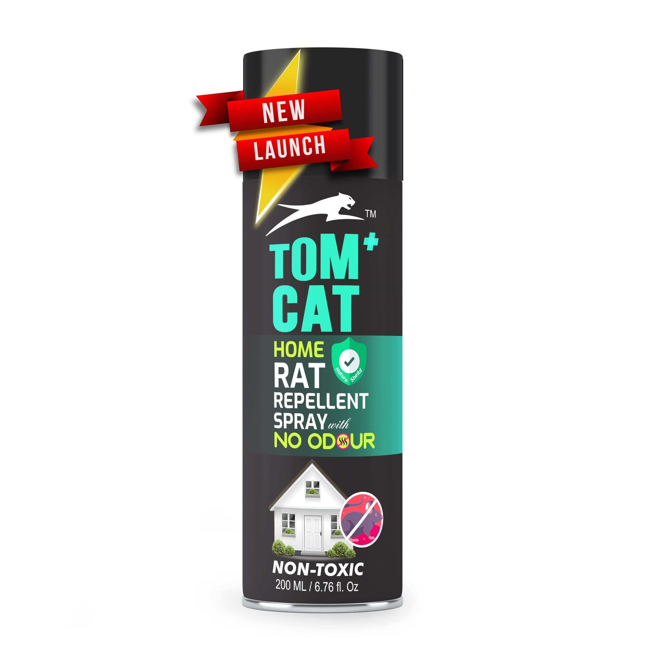 Shadow Securitronics Tom Cat No Entry Rat Repellent for Home, Garage, Go-down, Highly Effective Easy to Spray Nozzle 1st time in India Odour Free Rat Repellent |200ML Rat Repel Spray - FORMULATION 3X