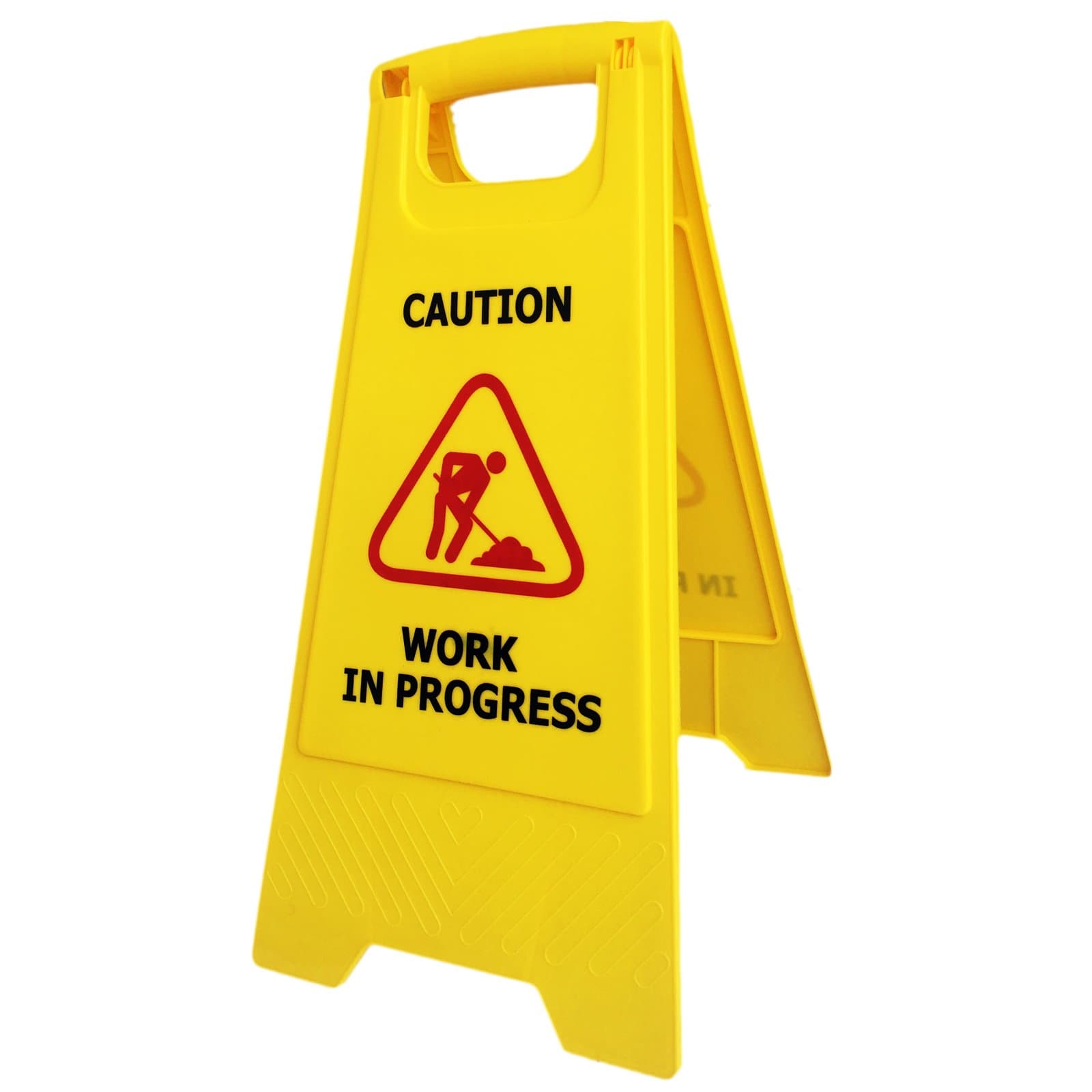 Rajvir International Plastic Caution Work In Progress Sign (Yellow)