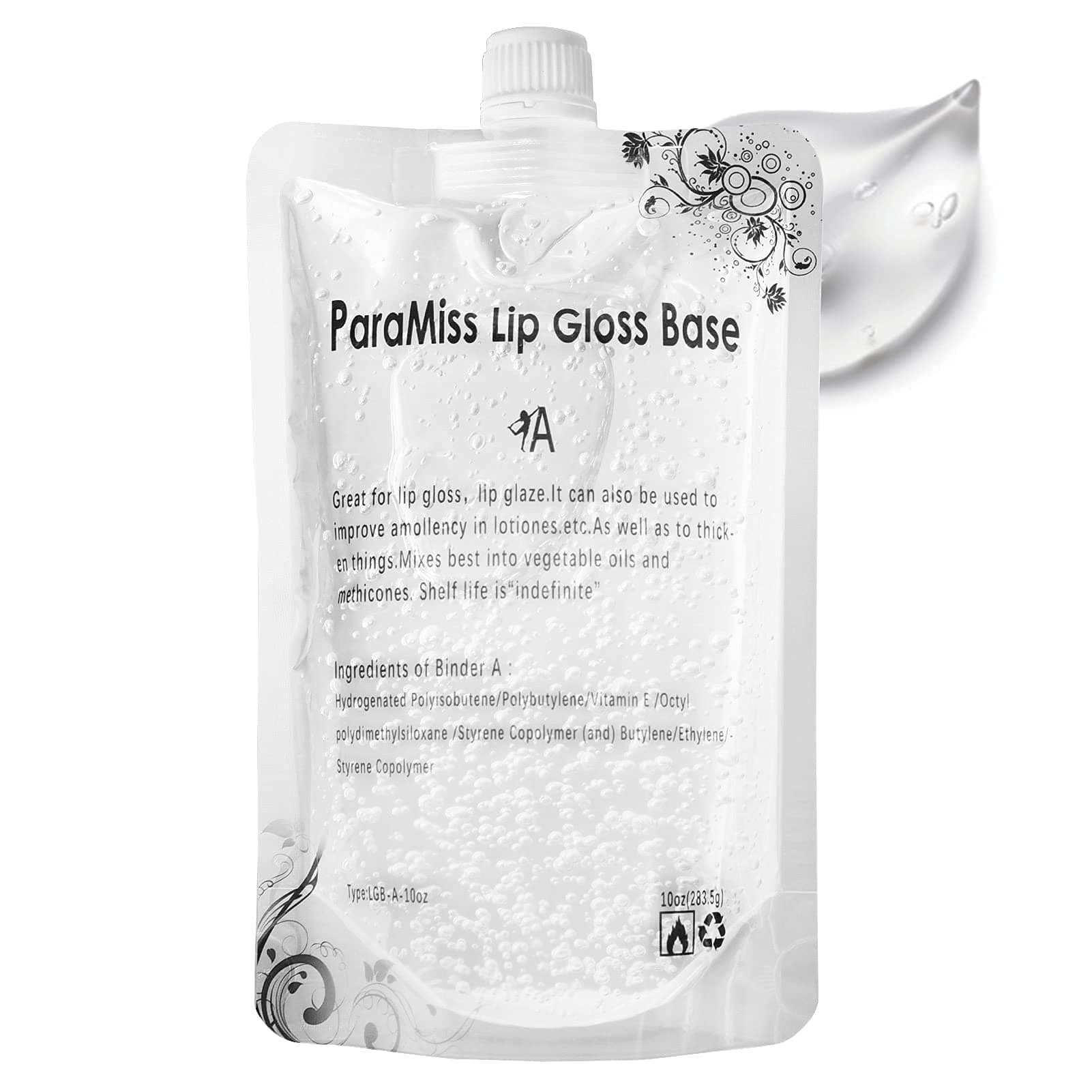 Clear Lip Gloss Base 10 Ounce (350 ML) Non-Stick Moisturizing Versagel Lip Gloss Base DIY Handmade Lip Balms Lip Plumper Making Organic Lip Gloss Supplies