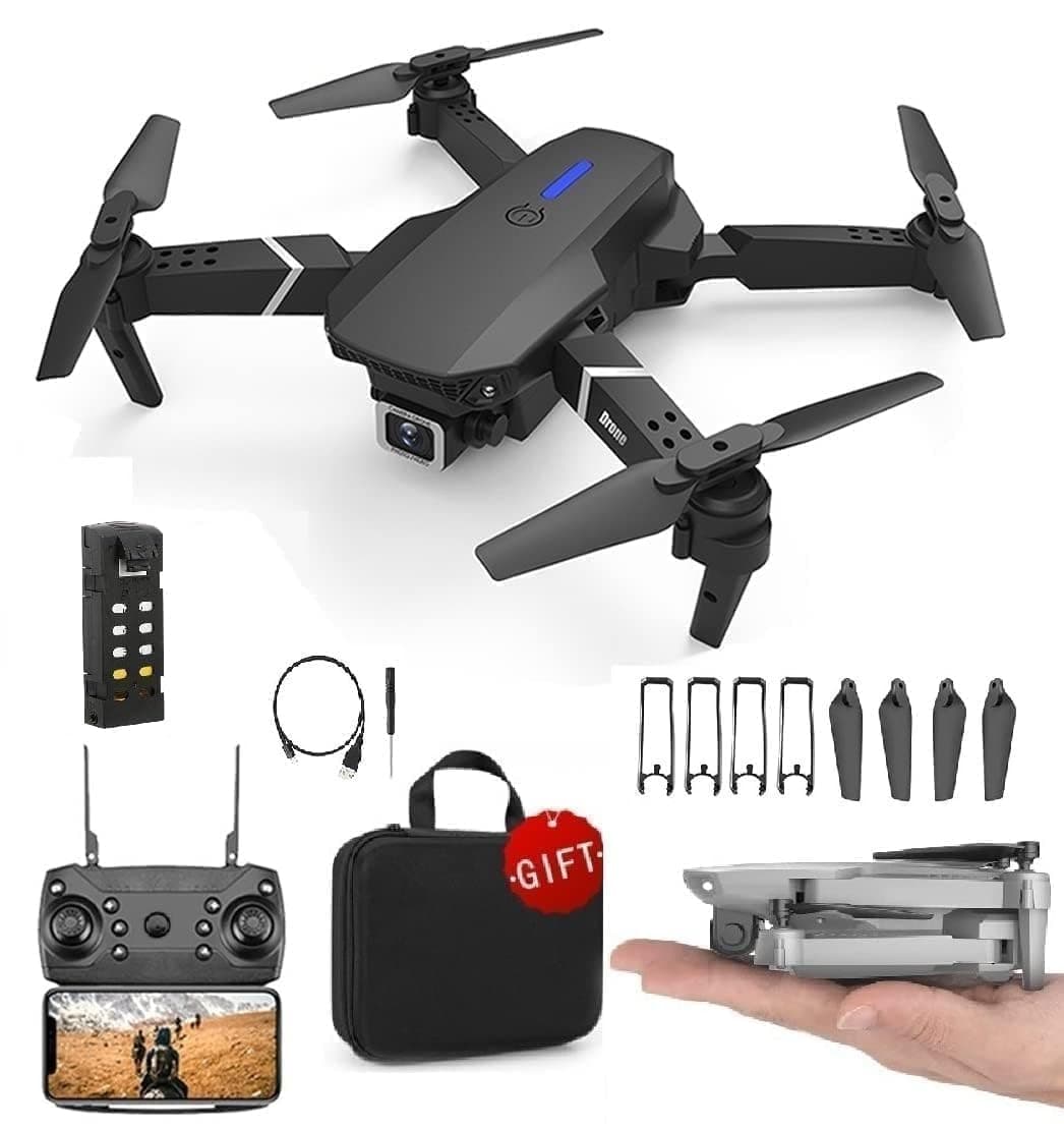 Drone with 4k Camera Foldable 1080P HD with FPV Live Video, Gestures Selfie, Altitude Hold, One Key Take Off/Landing, 3D Flips, Code Free Headless Mode, Aerial Photography RC Drone Ultimate 3