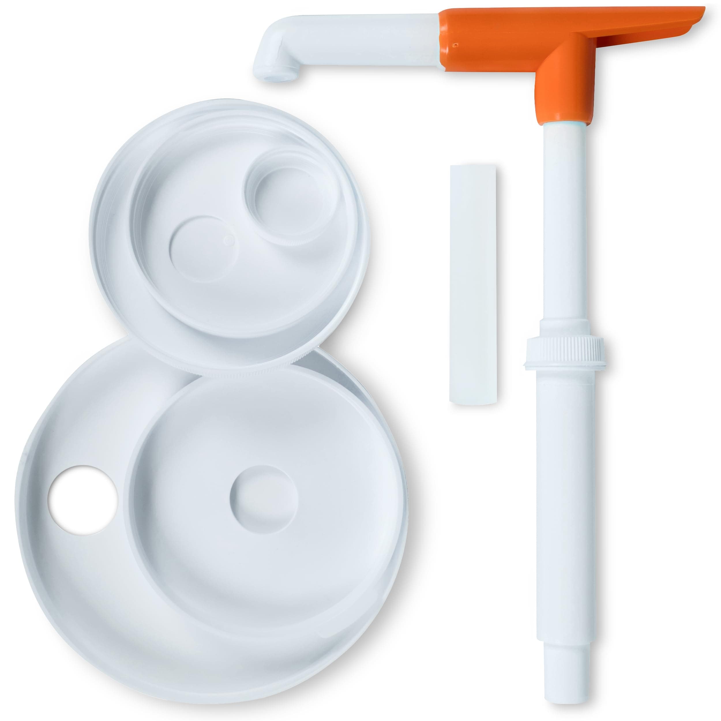 San Jamar Plastic Sauce Mega Pump and Pump Kit, 6 Pieces, White, 12 x 12 x 6 inches; 7.05 Ounces