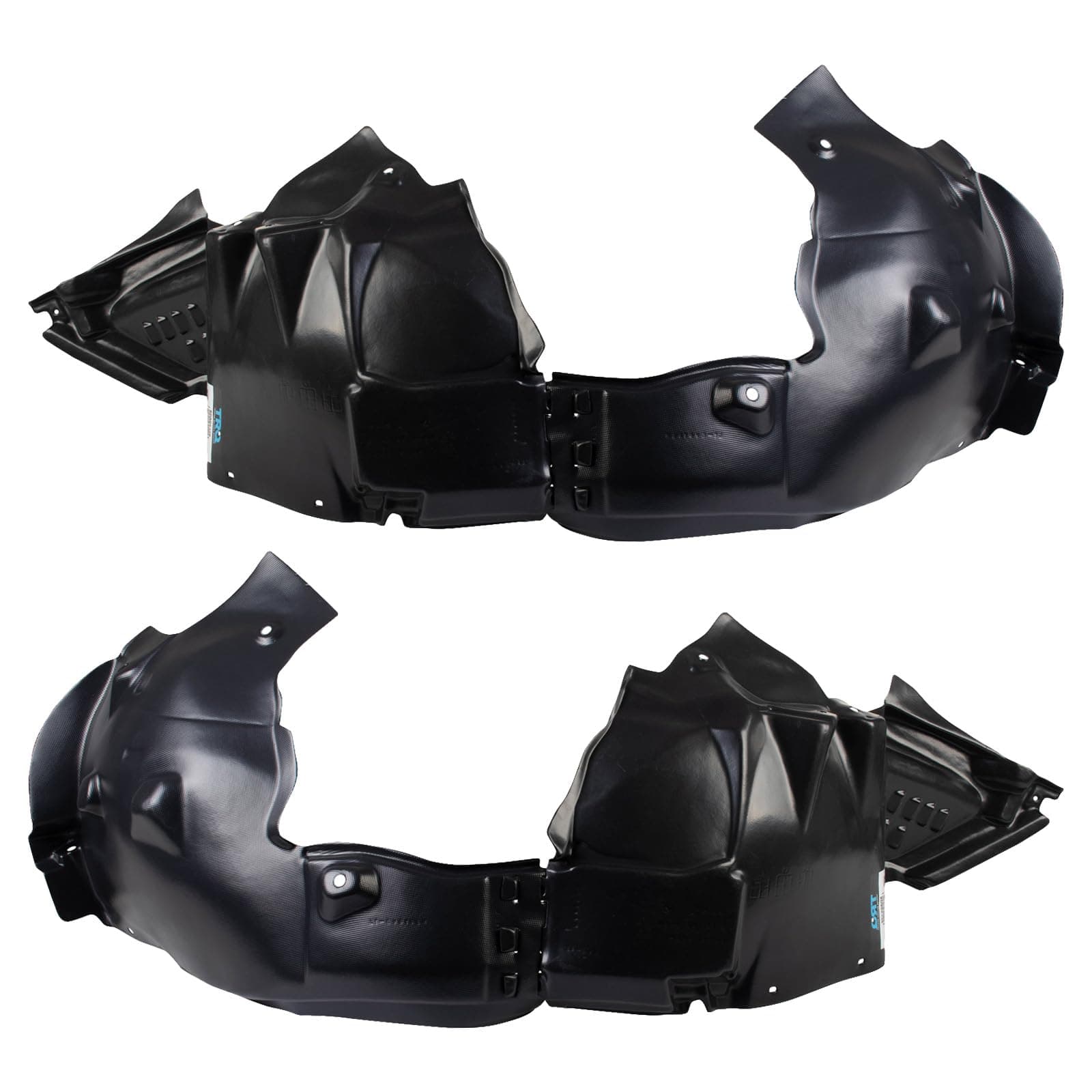 TRQ Front Inner Fender Liner Set Compatible with 2012-2016 Chevrolet Sonic GM1248236 GM1249236