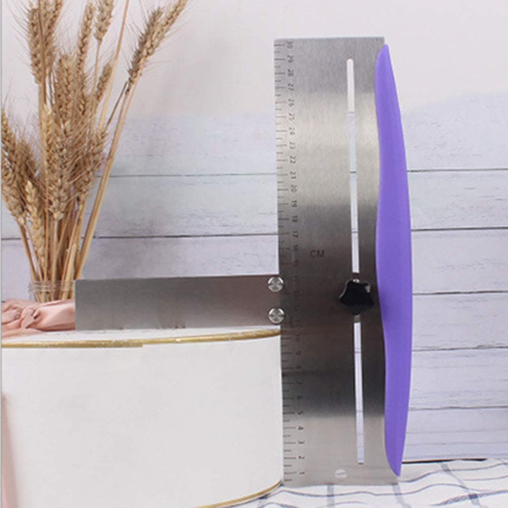 LVOERTUIGCake Scraper Turning Tools Bakeware sy Clean Leveling Device Stainless Steel Kitchen gh Strength Spatula DIY Sth Adjustable Practical