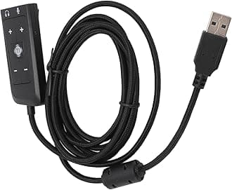 Goshyda USB to 3.5mm Jack Audio Adapter for Cloud II, Compatible for PC for for Series X/S for One