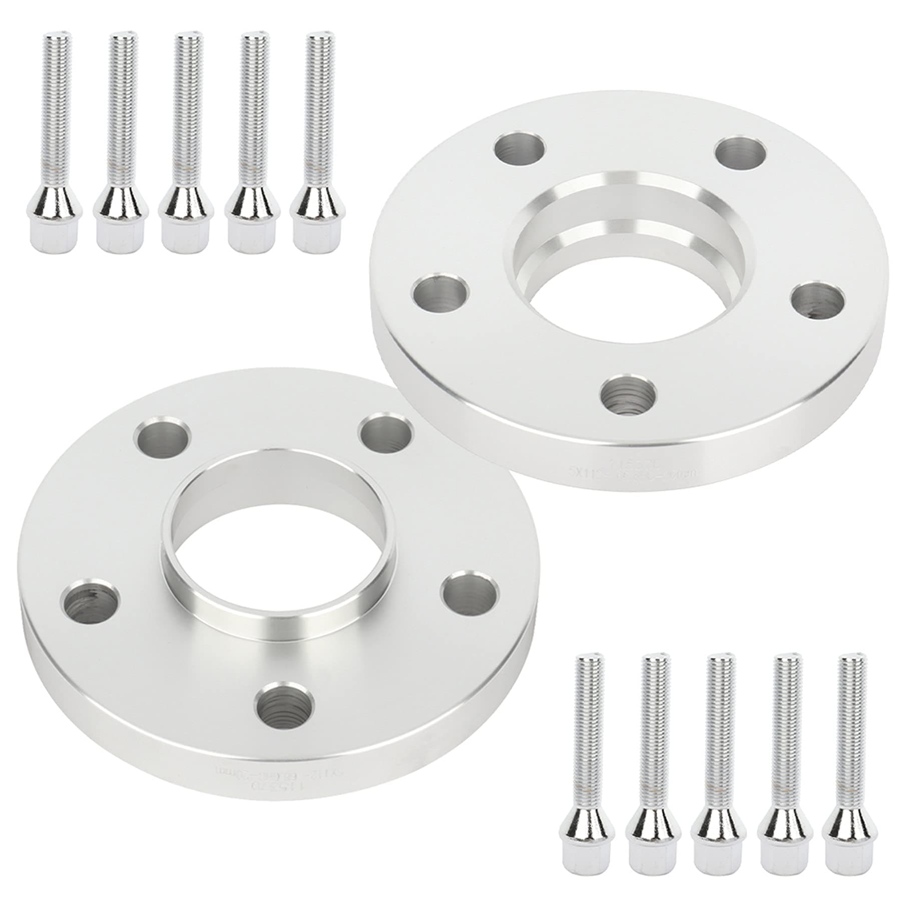 ECCPP 2PCS 5 Lug 20mm Hub Centric Wheel Spacers 5x112mm to 5x112mm 5 LUG fits for Mercedes Benz 2012-2014 SLK250| 2009-2011 SLK300| 2002-2004 SLK32 AMG 66.6mm W/10 Lug Bolts 12x1.5