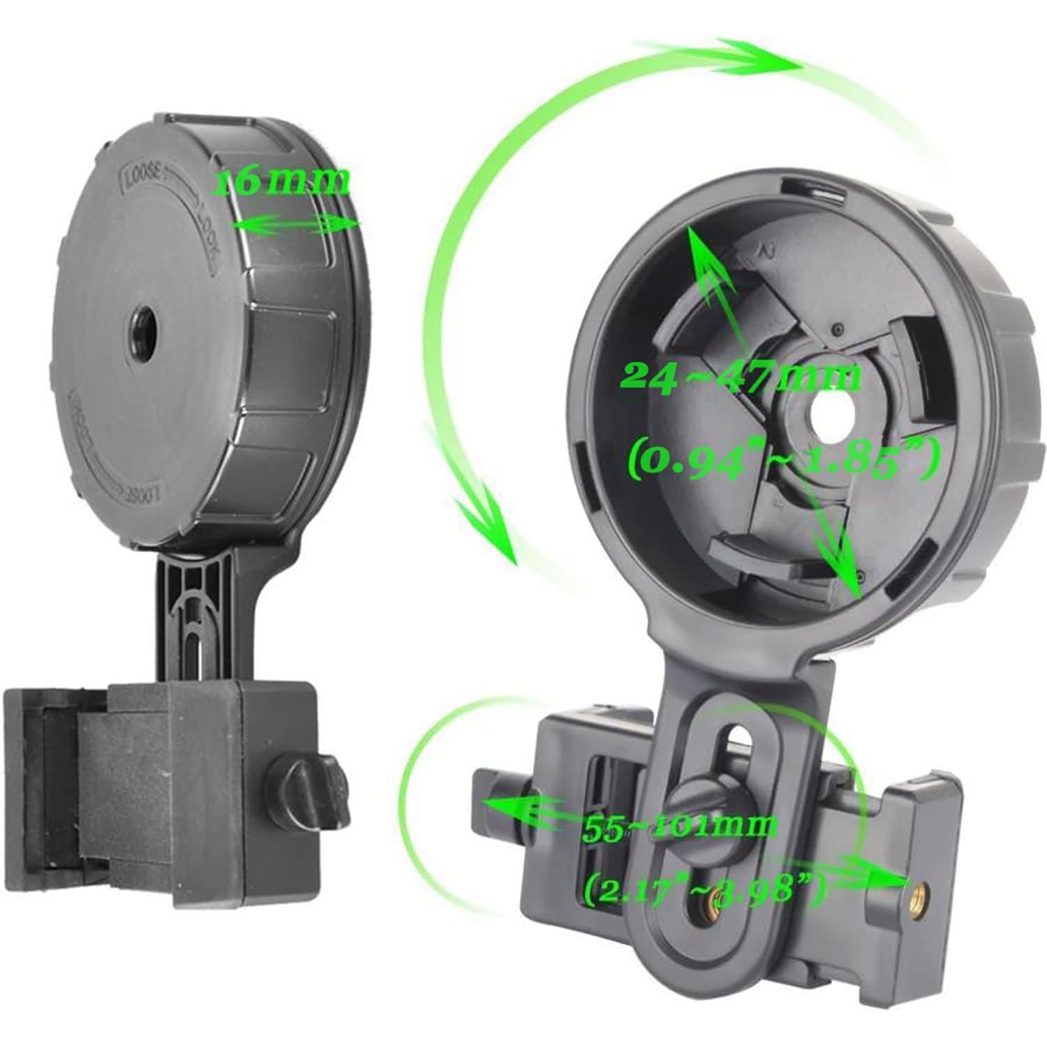 Gosky Telescope Phone Adapter Quick Aligned Cell Phone Digiscoping Adaptor Mount - Compatible with Spotting Scope Binoculars Monocular, Fit Almost All Brands of Smartphones (Big Type)