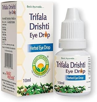 Basic Ayurveda Triphala Drishti Eye Drop 10ml – Pack of 5 | Ayurvedic Formula with Triphala and Honey | Cooling Support for Daily Use