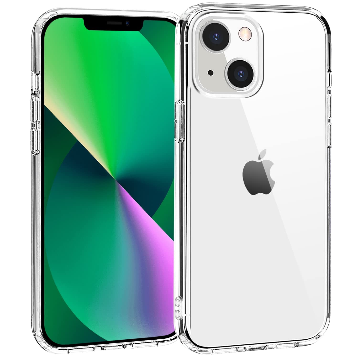 TENOC Phone Case Compatible with iPhone 13 Mini, Clear Case Anti-Yellowing Protective Bumper Hard Back Cover for 5.4 Inch