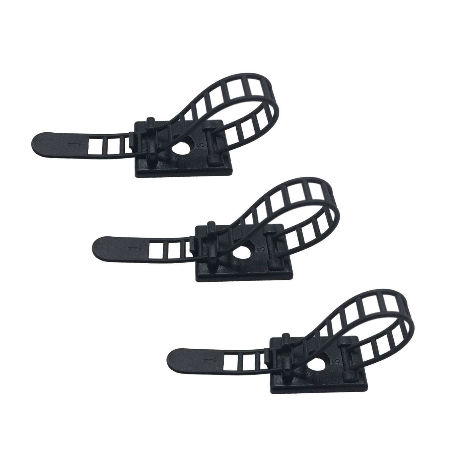 25 Pieces Cable Clips The Adhesive Cable Ties, Adjustable Nylon Cable Zip Ties and Adhesive Cable Clips with Optional Screw Mount