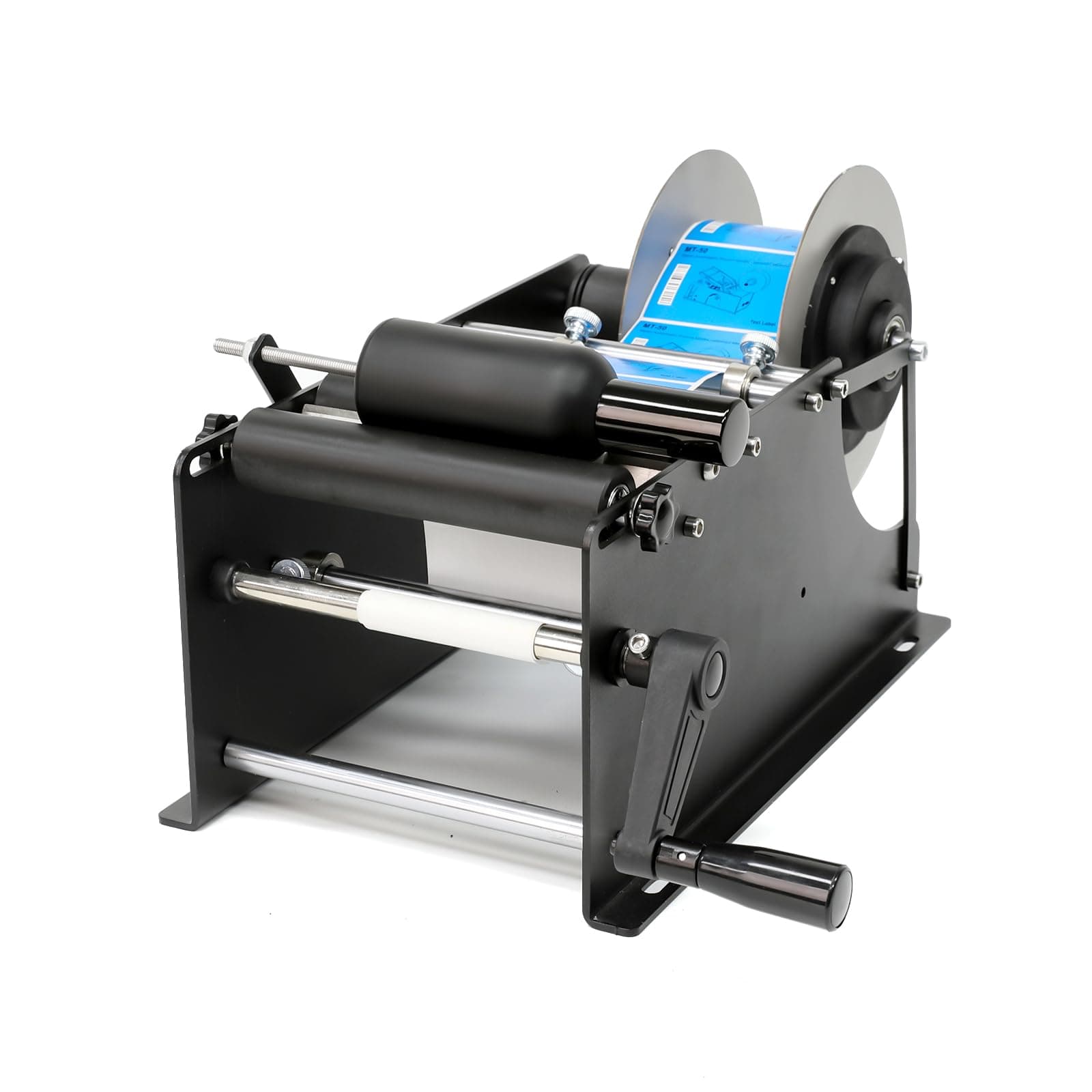 ZONEPACK Manual Round Labeling Machine with Handle Manual Round Bottle Labeler Label Applicator for Glass Metal Bottle