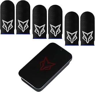 Finger Sleeves Thumb for Mobile Games 6pcs Profesional Finger Glove Gamer PUGB Free Fire (Blue)