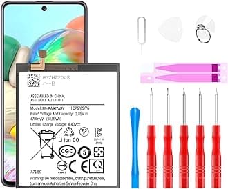 Galaxy A71 5G Battery,4700mAh Upgraded EB-BA907ABY Replacement Battery for Samsung Galaxy A71 5G SM-A716U Battery with Tool Kits(Not for Galaxy A71 4G)