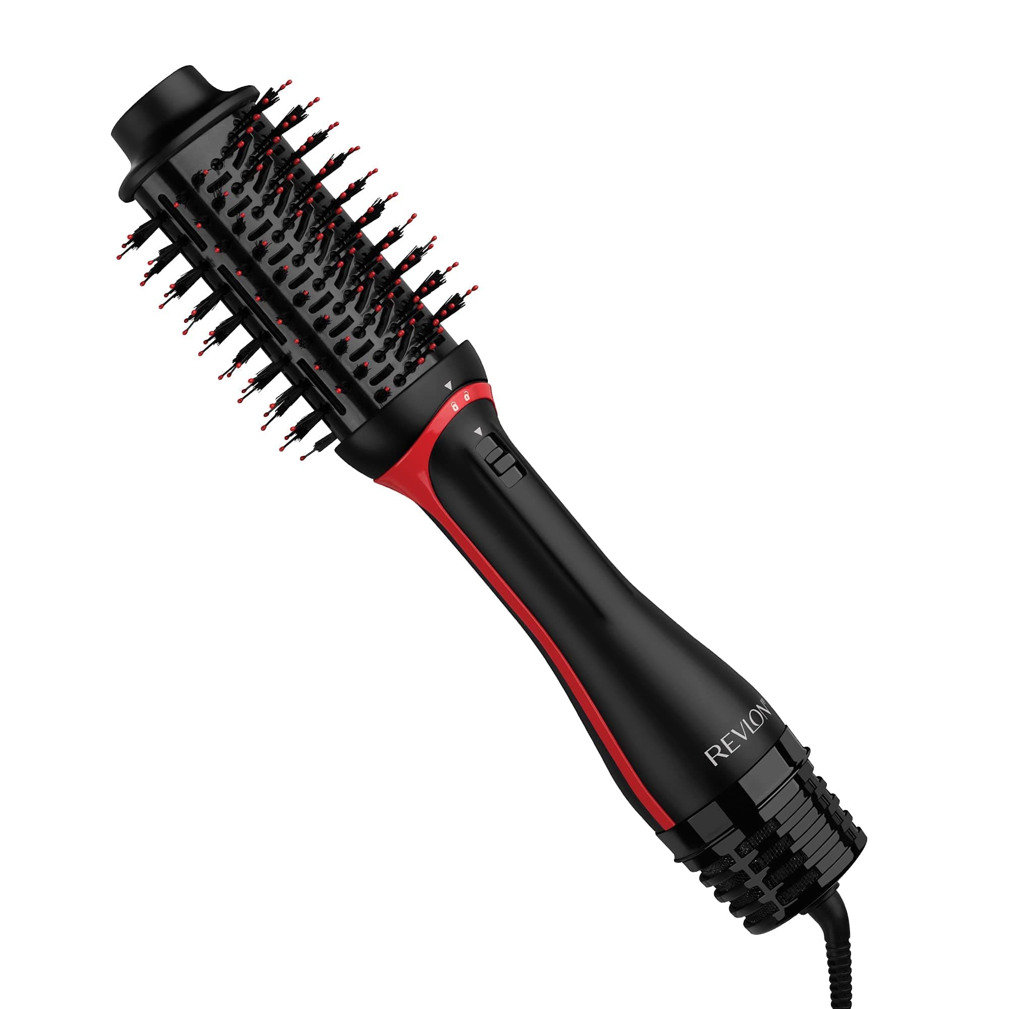 One-Step Volumiser Plus (Patented Detachable Head, Ceramic Titanium Barrel, Nylon Styling Bristles with Activated Charcoal Pins, Tourmaline Ionic Technology), RVDR5298UK