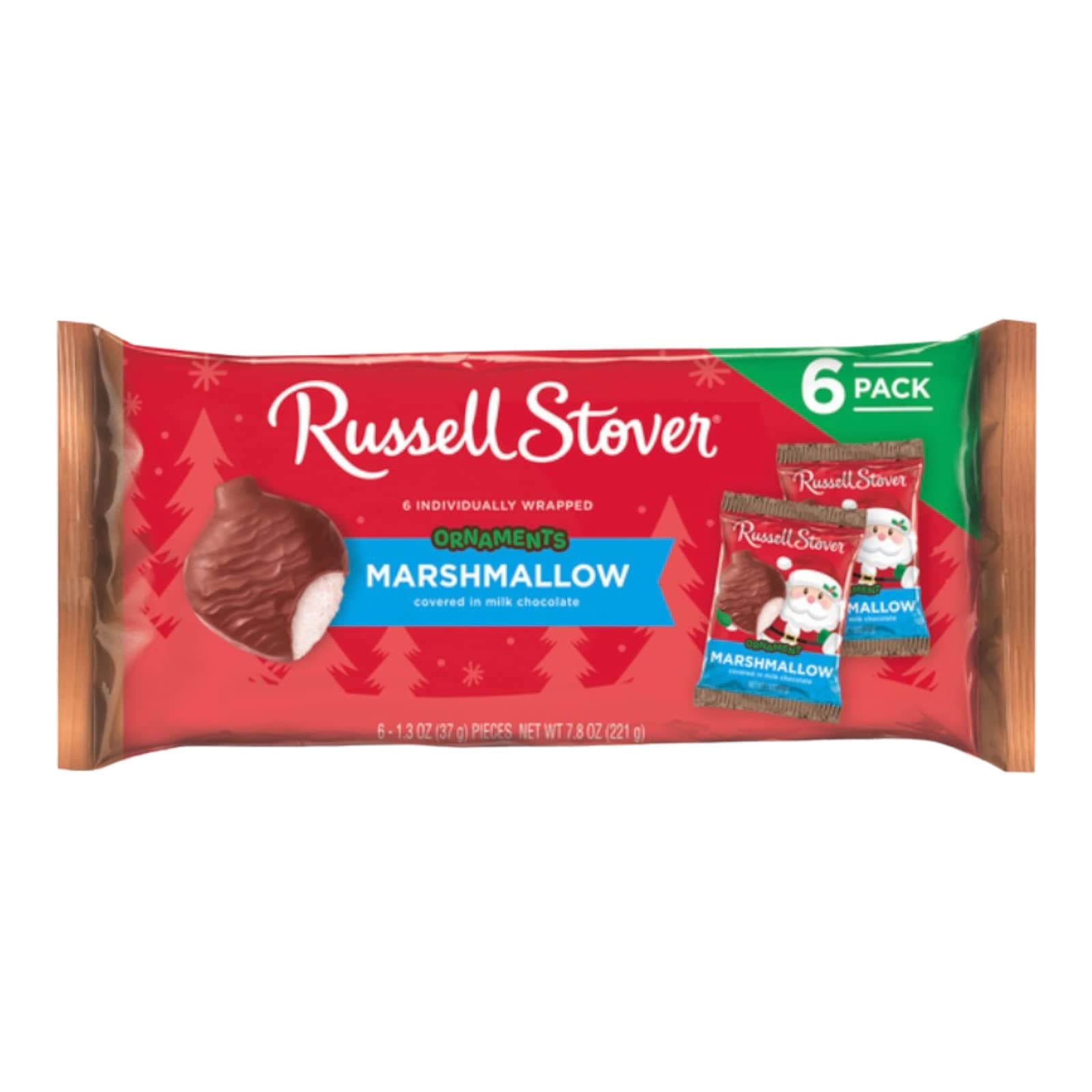 Milk Chocolate Marshmallow Santa 6-Pack, 6 oz. bar