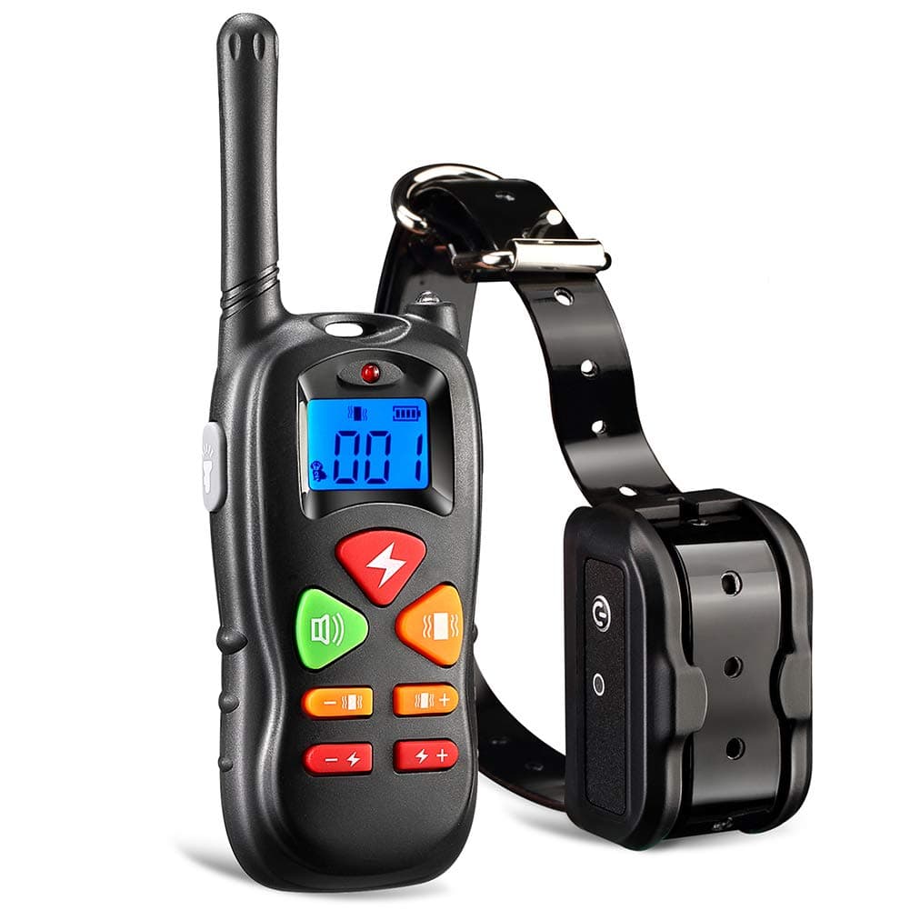 Ticent Dog Training Collar with Remote Controller Shock Collar for Small Medium Large Dogs, 1000ft Rechargeable Waterproof Dog Training Collar with Beep/Vibration/Electric Shock [2018 Upgraded]