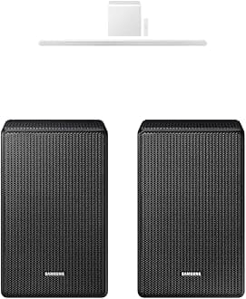 SAMSUNG S801D 3.1.2ch Soundbar w/Wireless Dolby Atmos Audio, Ultra Slim Design, HW-S801D/ZA (Newest Model) 9500S Rear Speaker Kit - Wireless Dolby Atmos/DTS: X (SWA-9500S, 2021 Model)