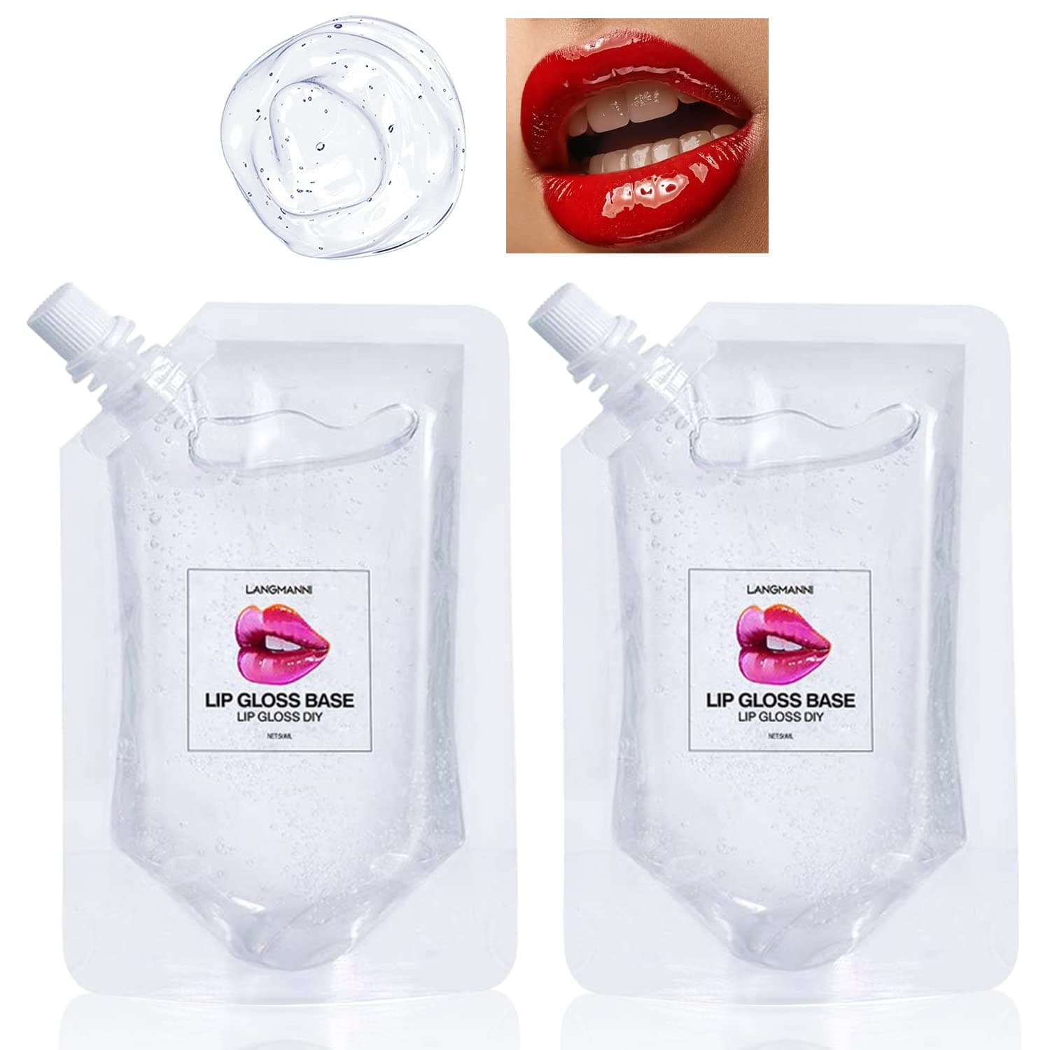 2Pcs Moisturize Lip Gloss Base Oil Material Makeup Primers, Non-Stick Lipstick Primer for DIY Handmade Lip Balms Lip Gloss -100g (2Pack 100ml)
