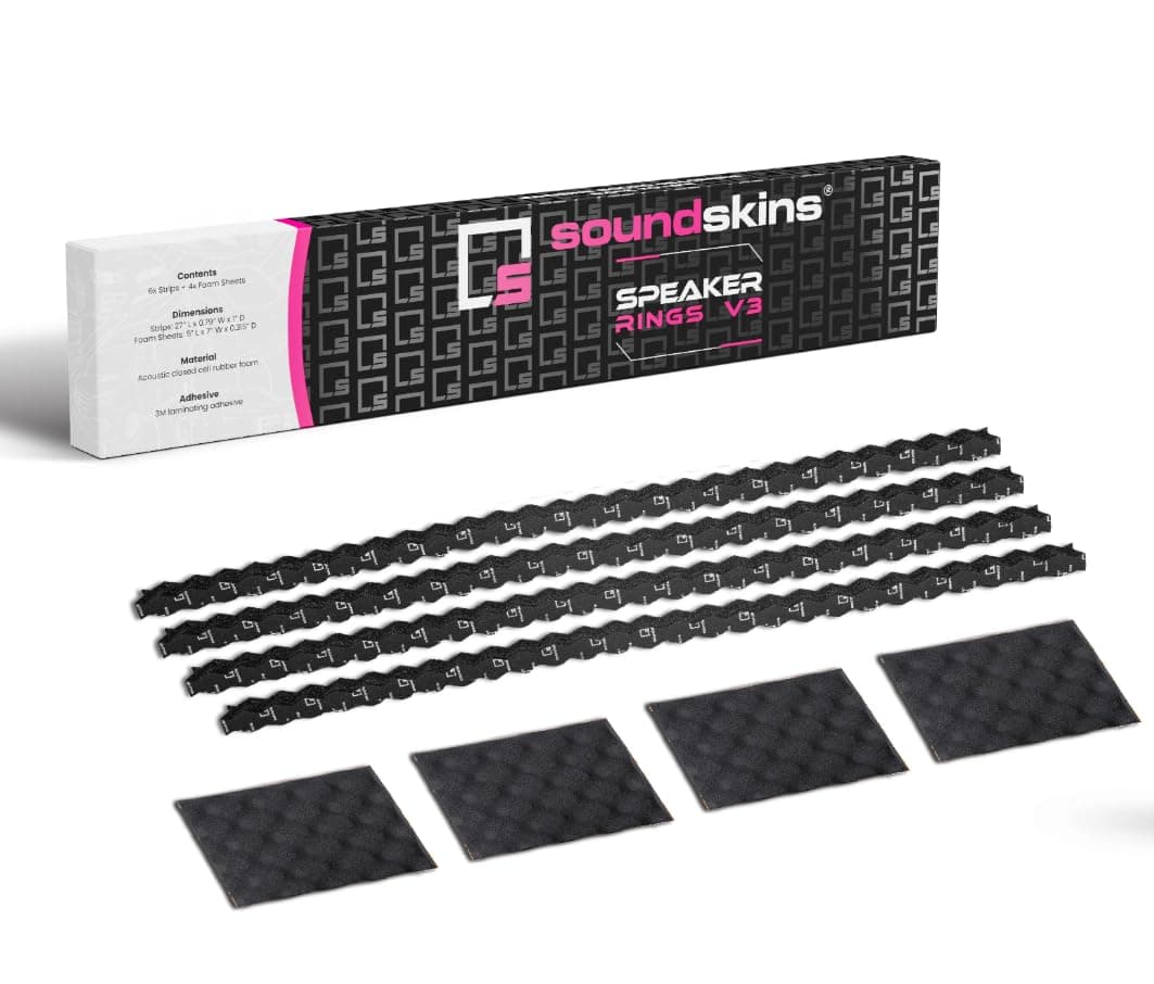 - Soundskins SSK-RINGV3 Foam Speaker Ring Kit - (6) 1" High Rebound, Waterproof Acoustic Foam Strips and (4) Wave Reflection Pads