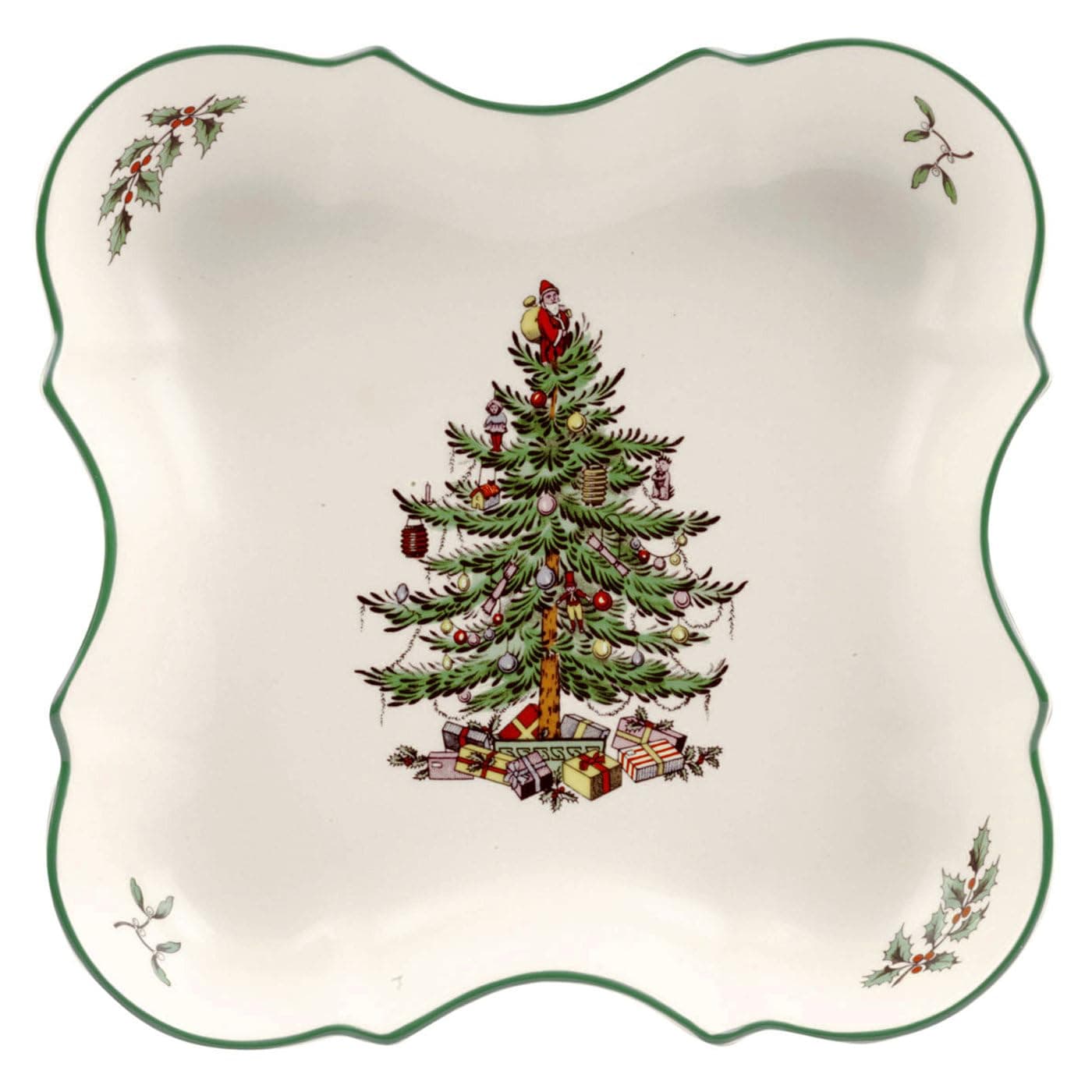 Spode Christmas Tree Devonia Tray, Multicolor