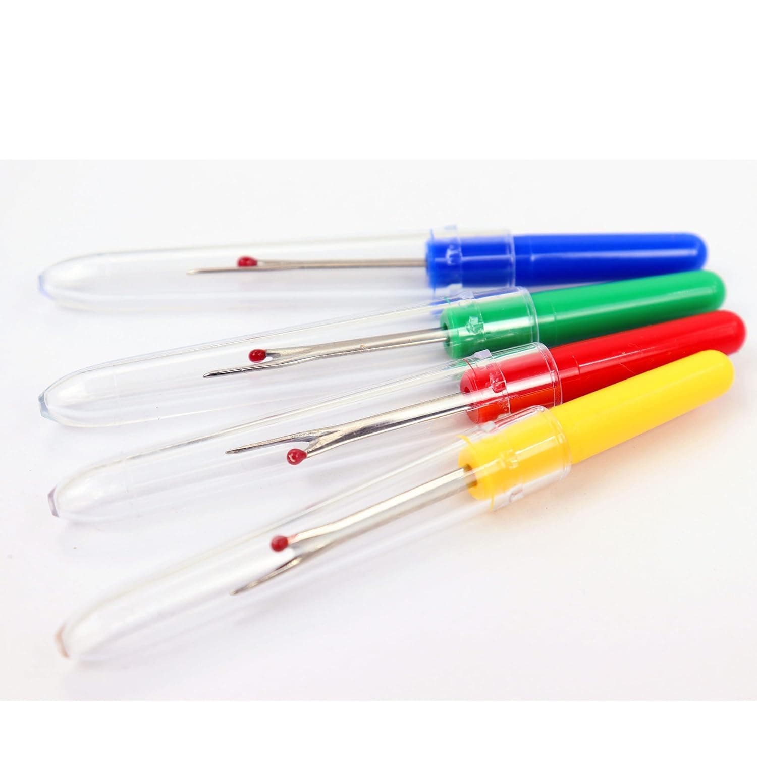 Multicolor Plastic Handle Craft Thread Cutter Seam Ripper Stitch Unpicker Sewing Tool for Home Supplies- 4Pcs