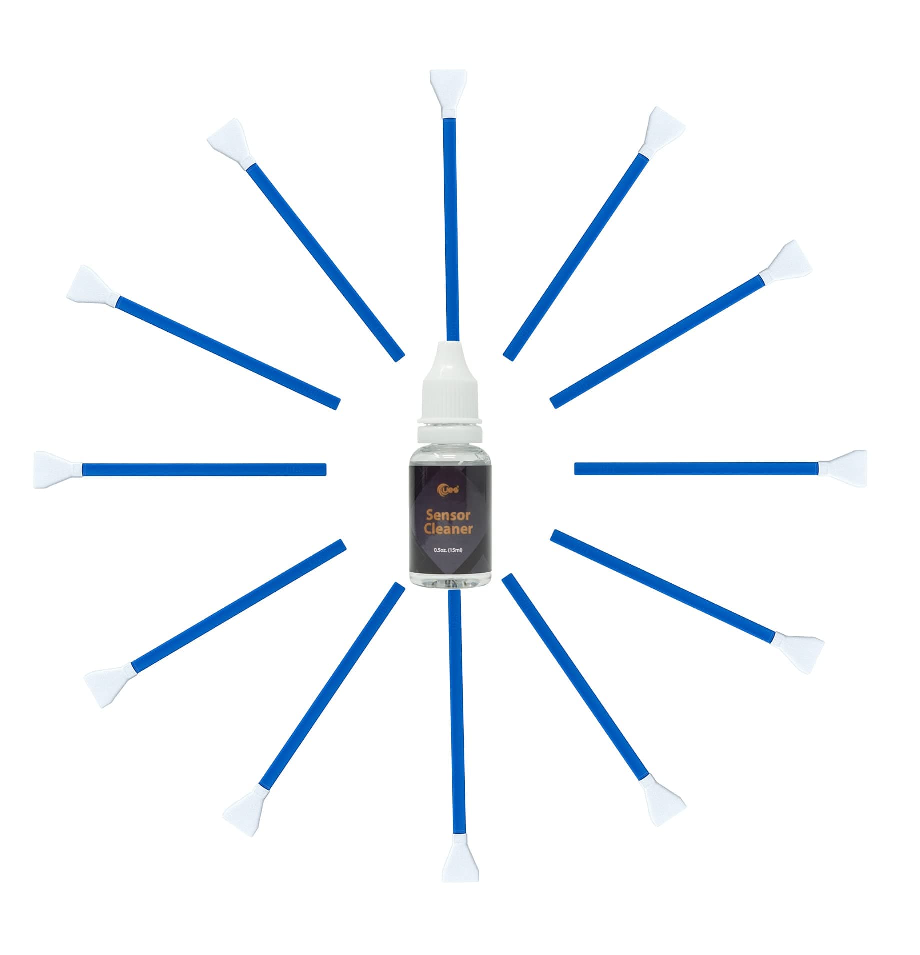 UES DDR16 APS-C Sensor Cleaning Kit for Reflex and Mirrorless Digital Camera Compatible with Sony, Nikon, Canon CCD CMOS Sensor Clean (12pcs x 16mm Swabs and 15ml Sensor Cleaner Solution)