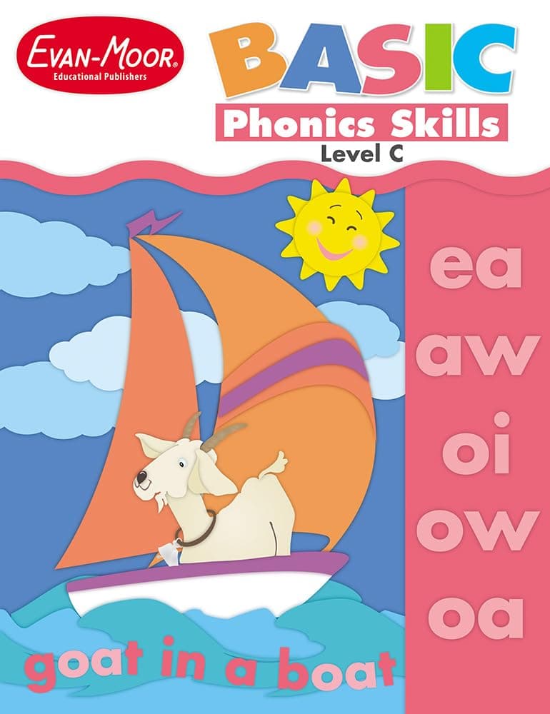 Evan-Moor Basic Phonics Skills for Grades 1-2, Level C, Teacher Reproducible Pages; Teaching Supplemental Workbook
