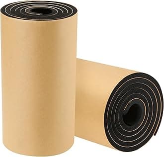 Tazweeq Sound Insulation Acoustic Closed Cell Foam, High Density Self-Adhesive, 10 mm Thick, 11.6 sqft Sound Proof Padding, Fire, Water Resistant Acoustic Treatment Foam(2 Packs, 0.4" x 12" x 71")