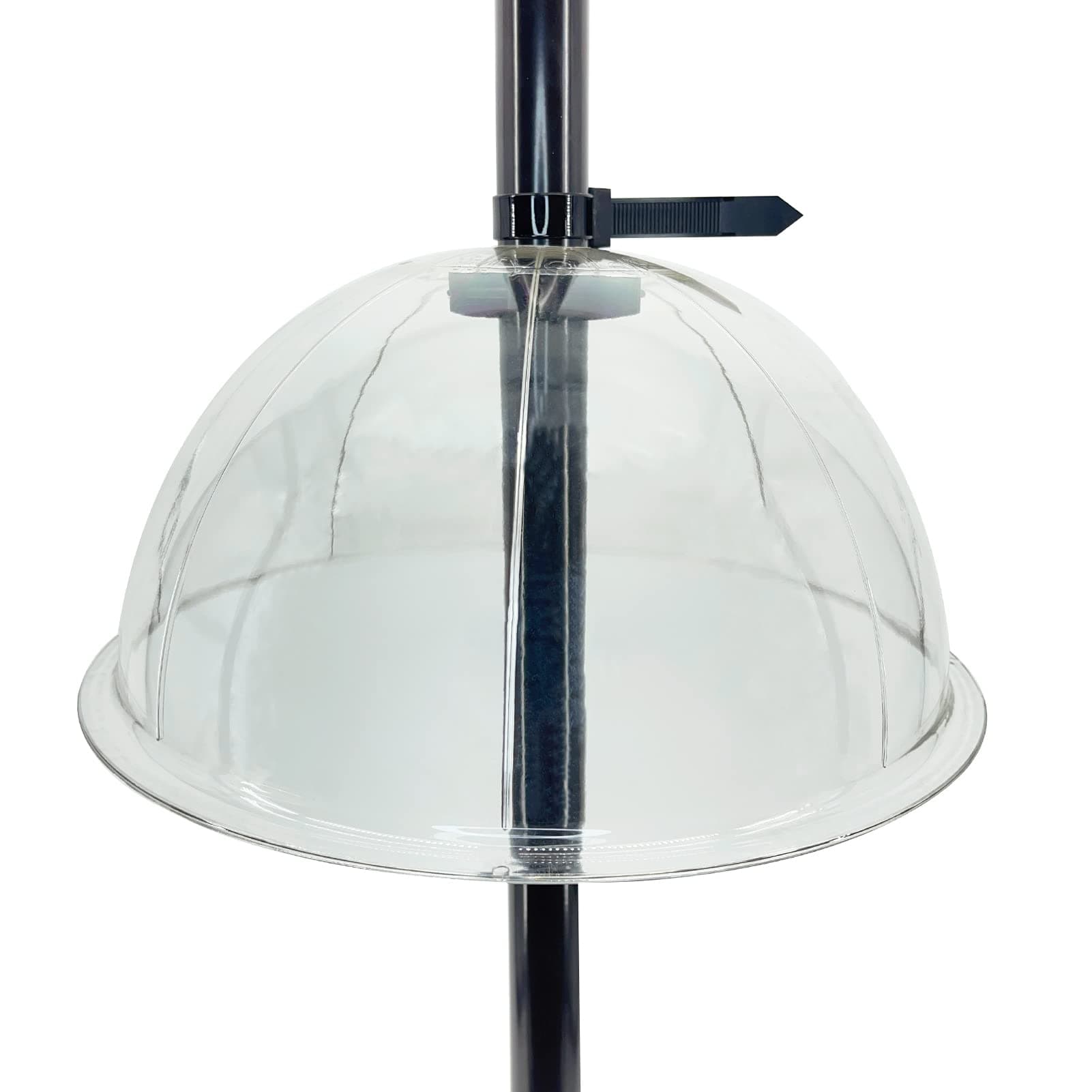 Myard 13 Inches Solid Clear PC Wobbly Squirrel Proof Baffle Deflector for Bird Feeder, Fit up 1.5 Inches + Pole/Post (Upgraded Version)