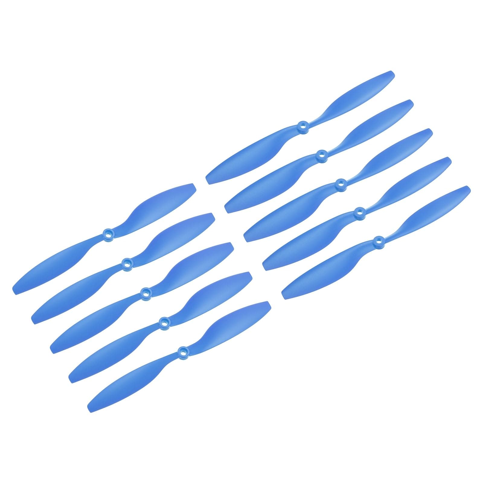 10Pcs 1045 RC Propellers Blade Prop 2 Vane 25.4cm Dia Plastic for RC Aircraft Quadcopter Prop Replacement, Blue with 6 Plastic Washers