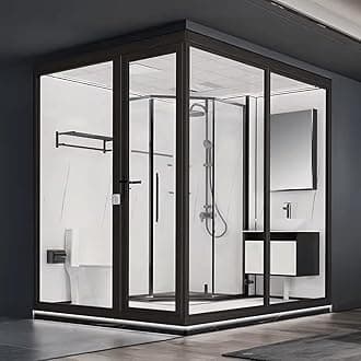 Prefab Luxury Integrated Bathroom Pod All in One Modular Shower Room & WC Unit for Hotels,Residences, & Commercial Spaces (Size, Large 48X96X93 INCH 2, All-in-One Bathroom Module)