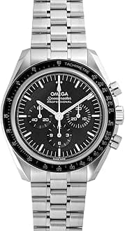 [Omega] OMEGA Watch [2021 Omega 310.30.42.50.01.002 Speedmaster Moon Watch Professional Hand Winding See Through Back Chronograph Black 5 ATM Waterproof [Parallel Import], Black, Bracelet Type