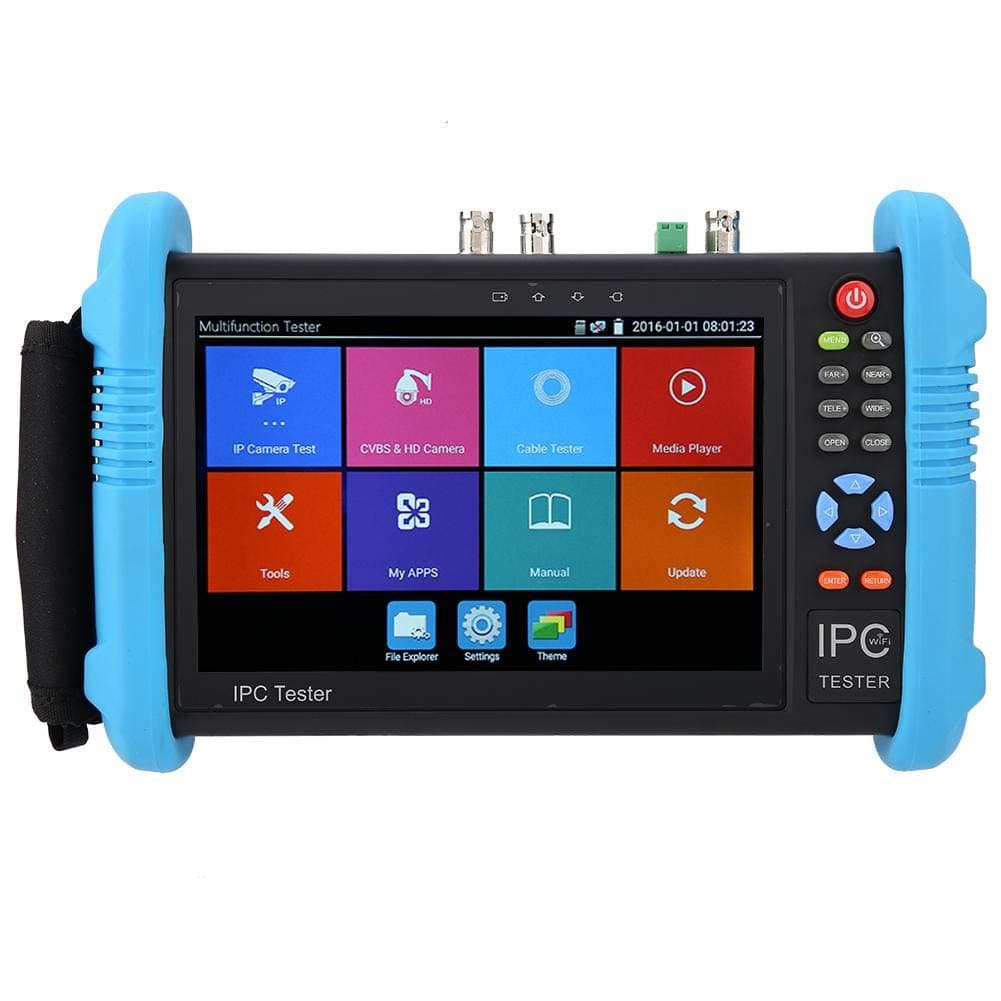 CCTV Tester 7 Inch IPS Touch Screen H.265 4K IPC-9800 Plus IP Camera Tester CCTV CVBS Analog Tester with POE/WIFI/8G TF Card/HDMI Output/RJ45 TDR/Dual Window Test/Firmware(IPC-9800-Plus)