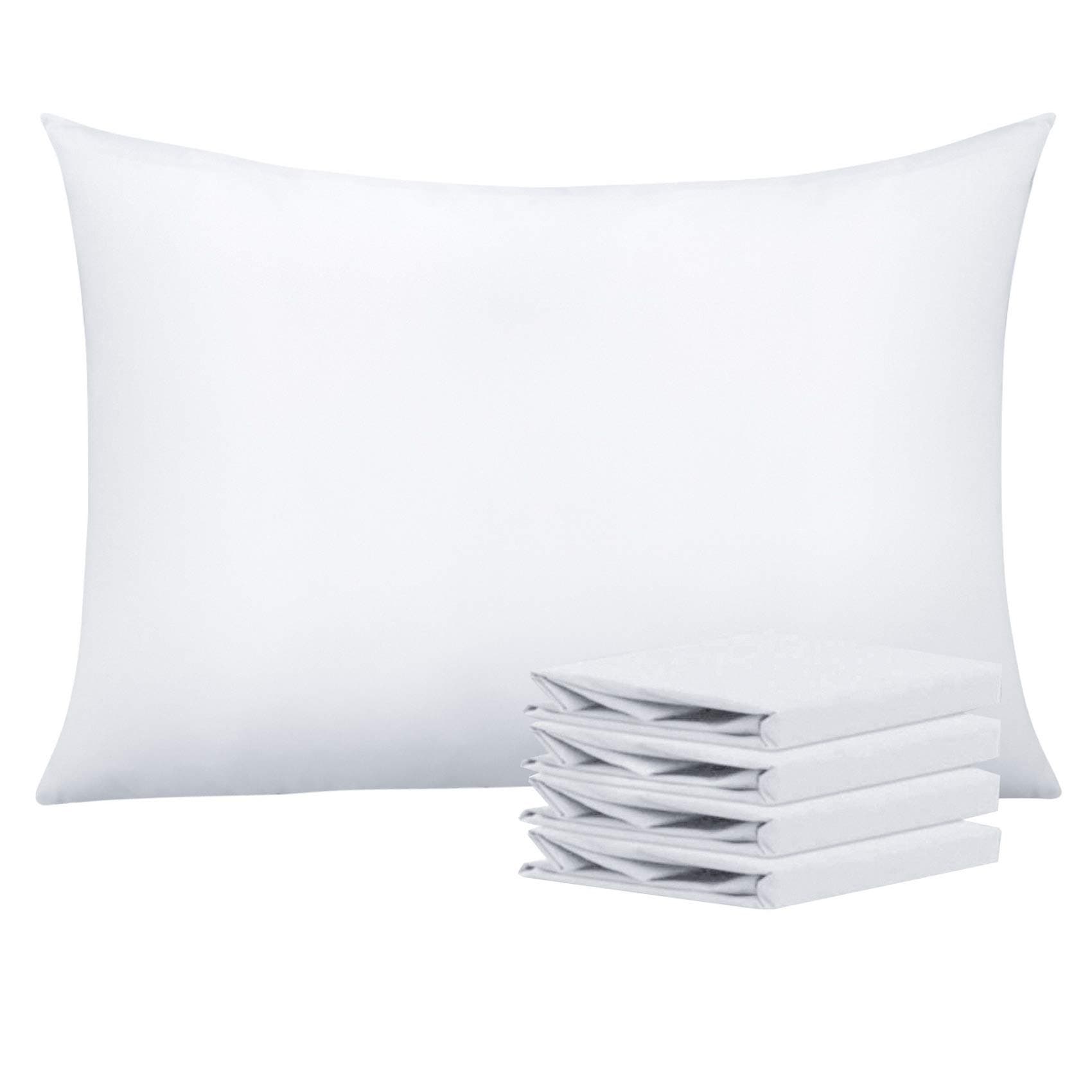 NTBAY Queen Pillowcase Set - 4 Pack Brushed Microfiber 20x30 Pillowcases - Soft, Wrinkle-Free, Fade-Resistant, Stain-Resistant, White Pillowcases with Envelope Closure - 20x30 Inches, White