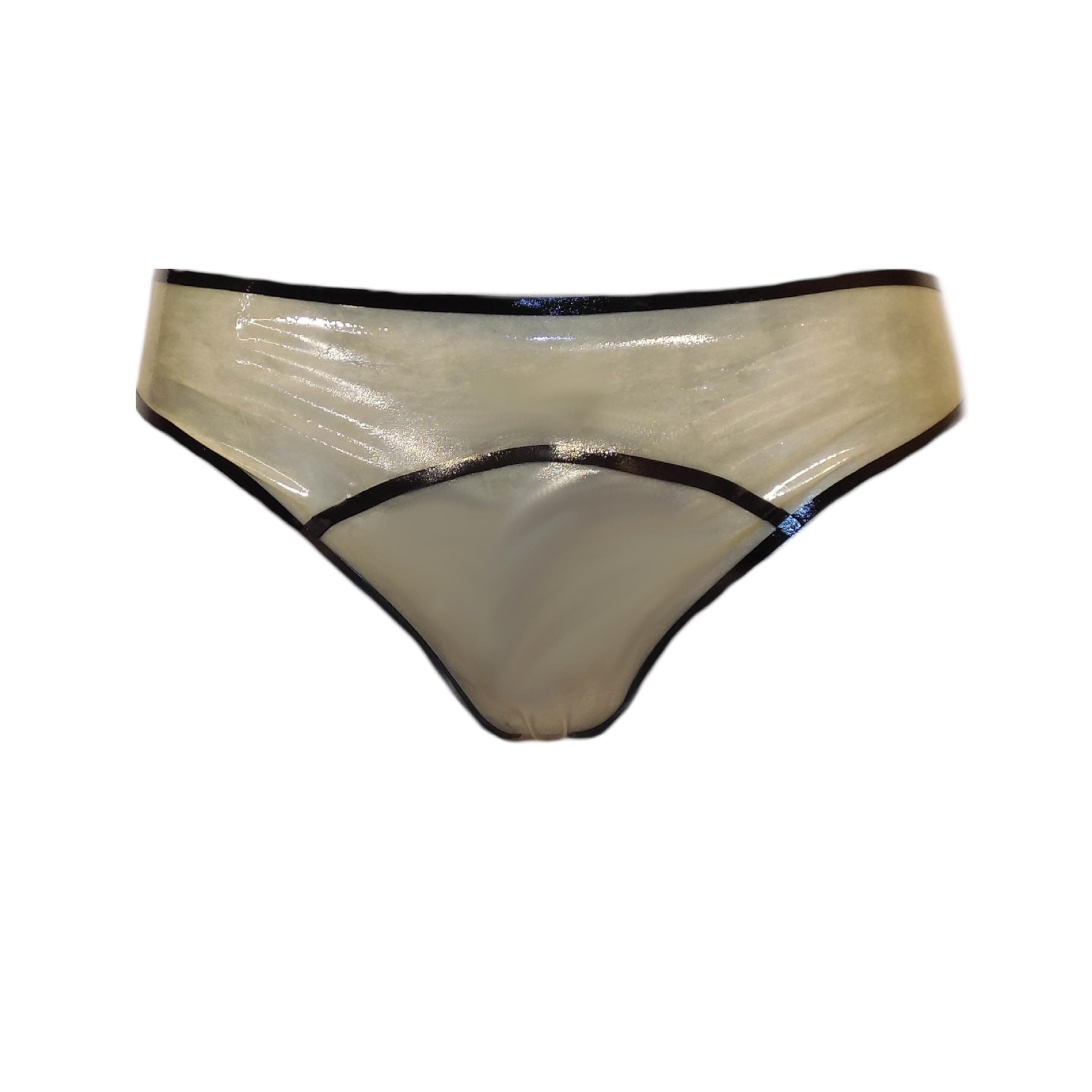 Latex Strings Transparent/Black Size: XXL
