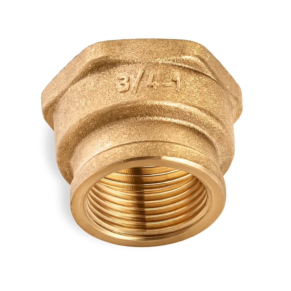 Reducing Coupling 3/4" Female x 1" Female Threaded Brass Construction NPT
