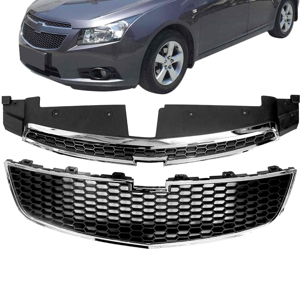 Front Grille Grill Pair Grill Front Upper Central Bumper Grille Fit For 2011 2012 2013 2014 Chevy Cruze