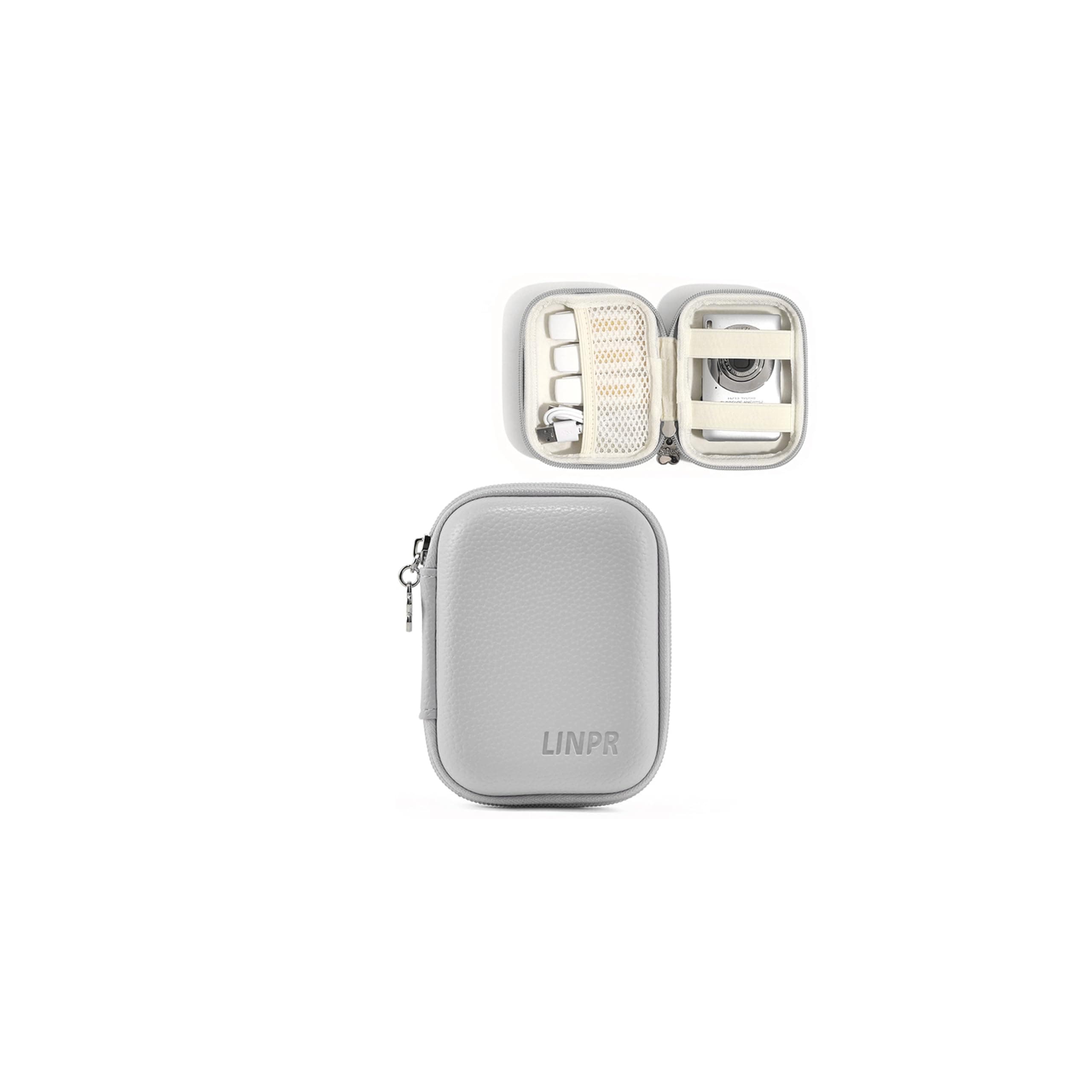 Digital Camera Case Compatible with CAMKORY/for Kodak PIXPRO FZ45/FZ55/for Lecran/for VAHOIALD/for Canon IXUS 285 HS, Small Travel Cameras Storage Holder for Accessories SD Card (Grey)