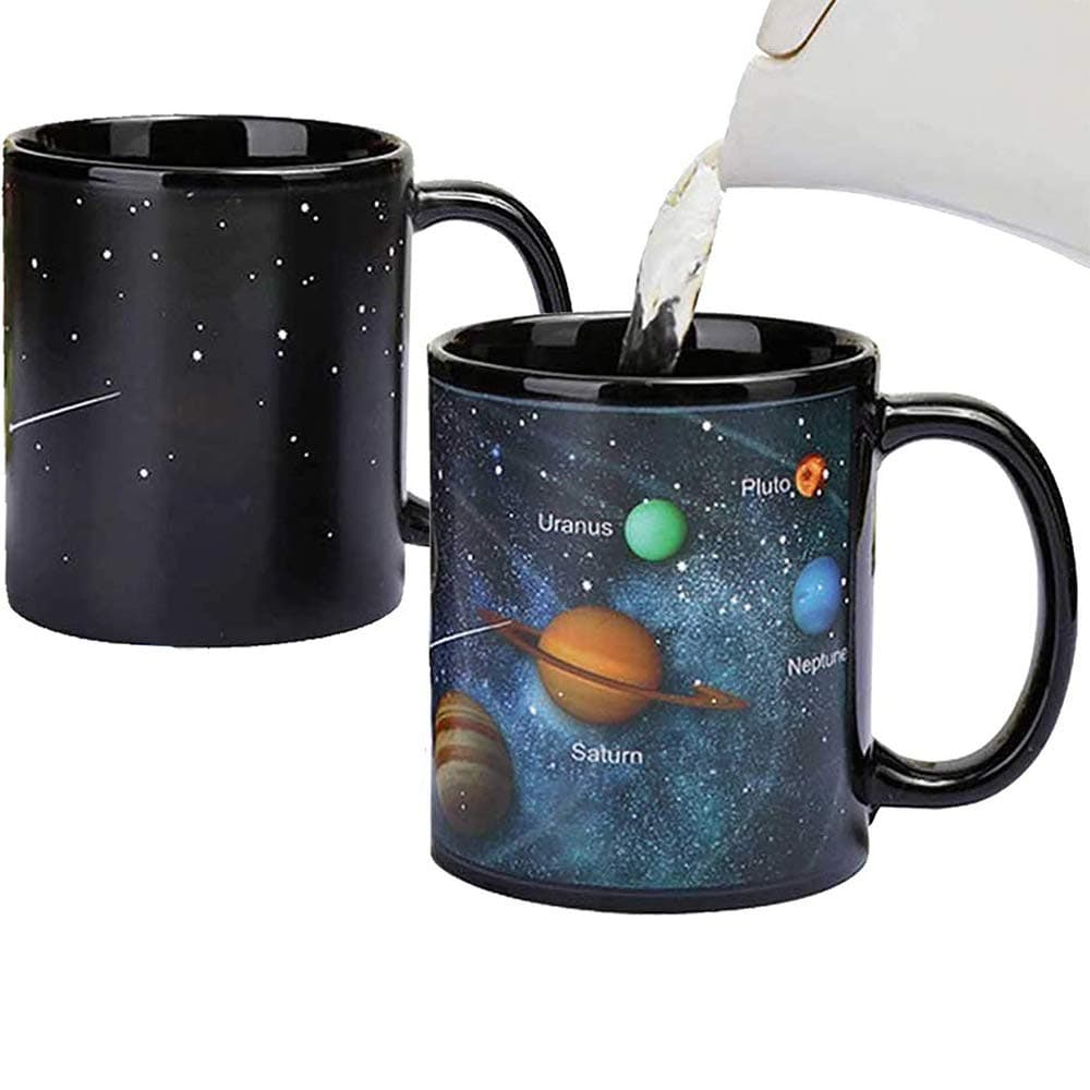 Antspirit Heat Changing Solar System Magic Coffee Mug Heat Sensitive Porcelain Tea Cup(10 OZ) - XJ002BZ