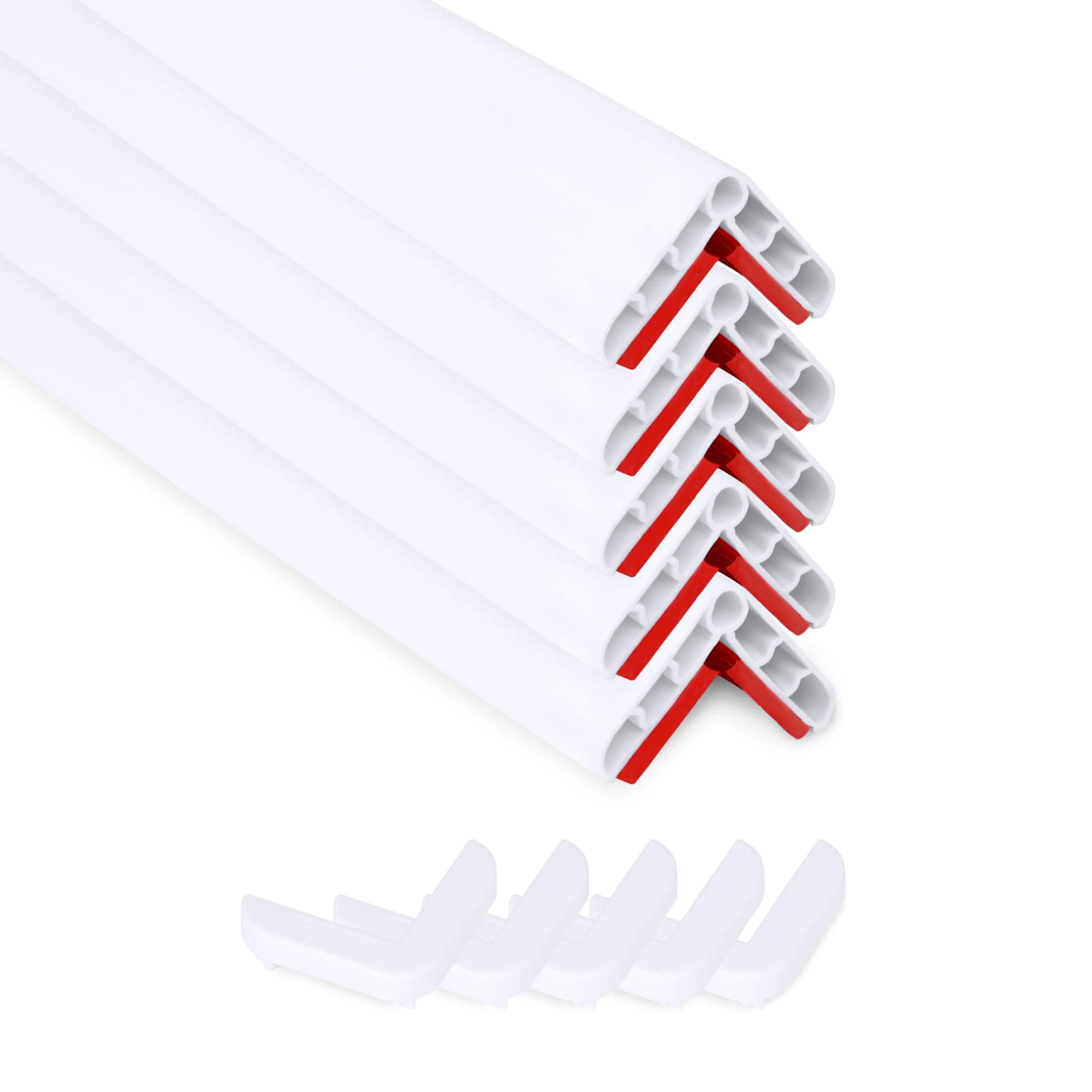 Rubber Bond Wall Corner Guard Edge Protector, (Pack of 5) 2x2x36 inch Baby Proofing Corner Guards | Self-Adhesive Furniture Edge Strips for Home & Office - White