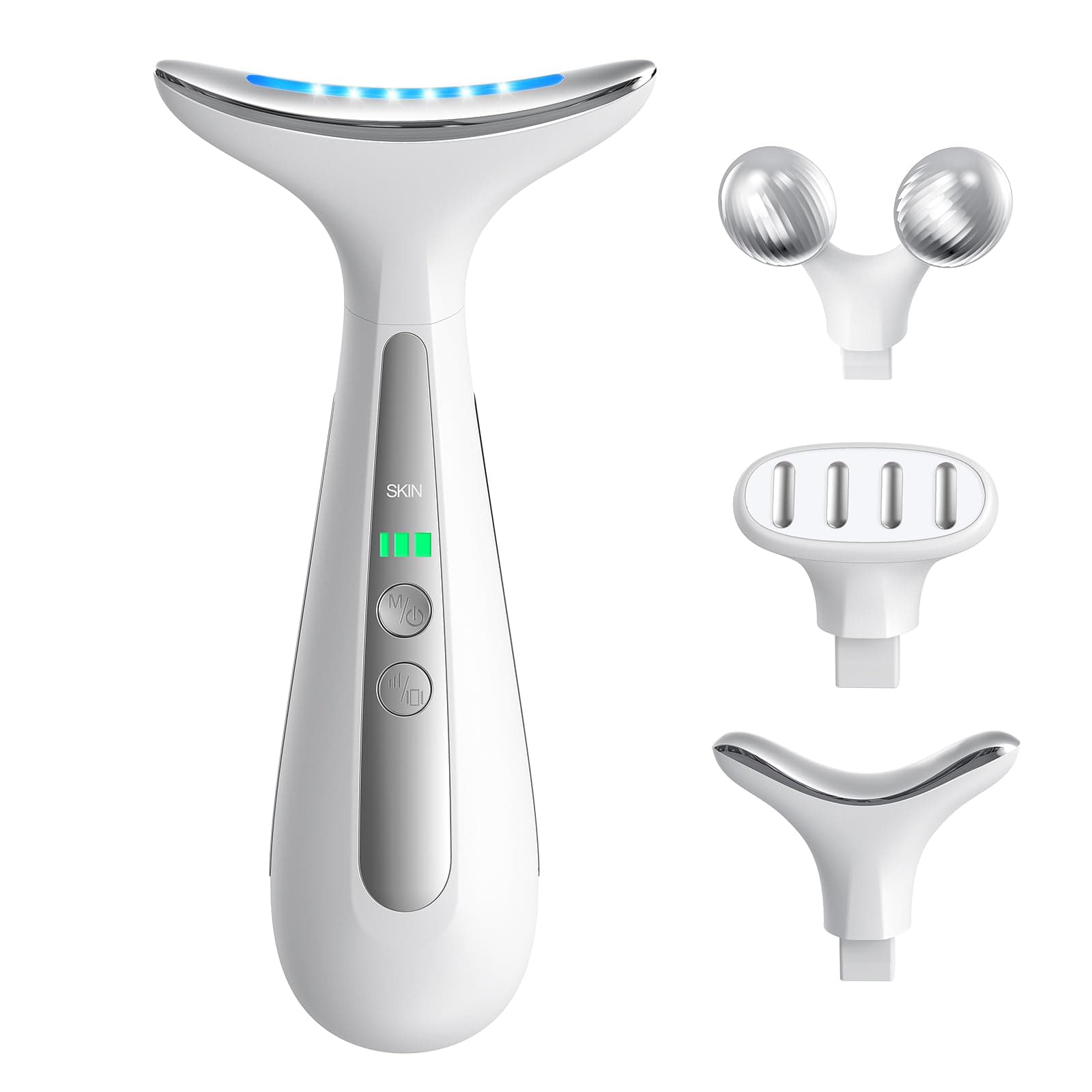 Multi-Functional Beauty Device - 4-in-1 Face, Neck, Eye & Body Massager | Red Light Therapy | Skin Lifting & Firming | Wrinkle & Dark Circle Reducer | Portable Face Sculpting Tool