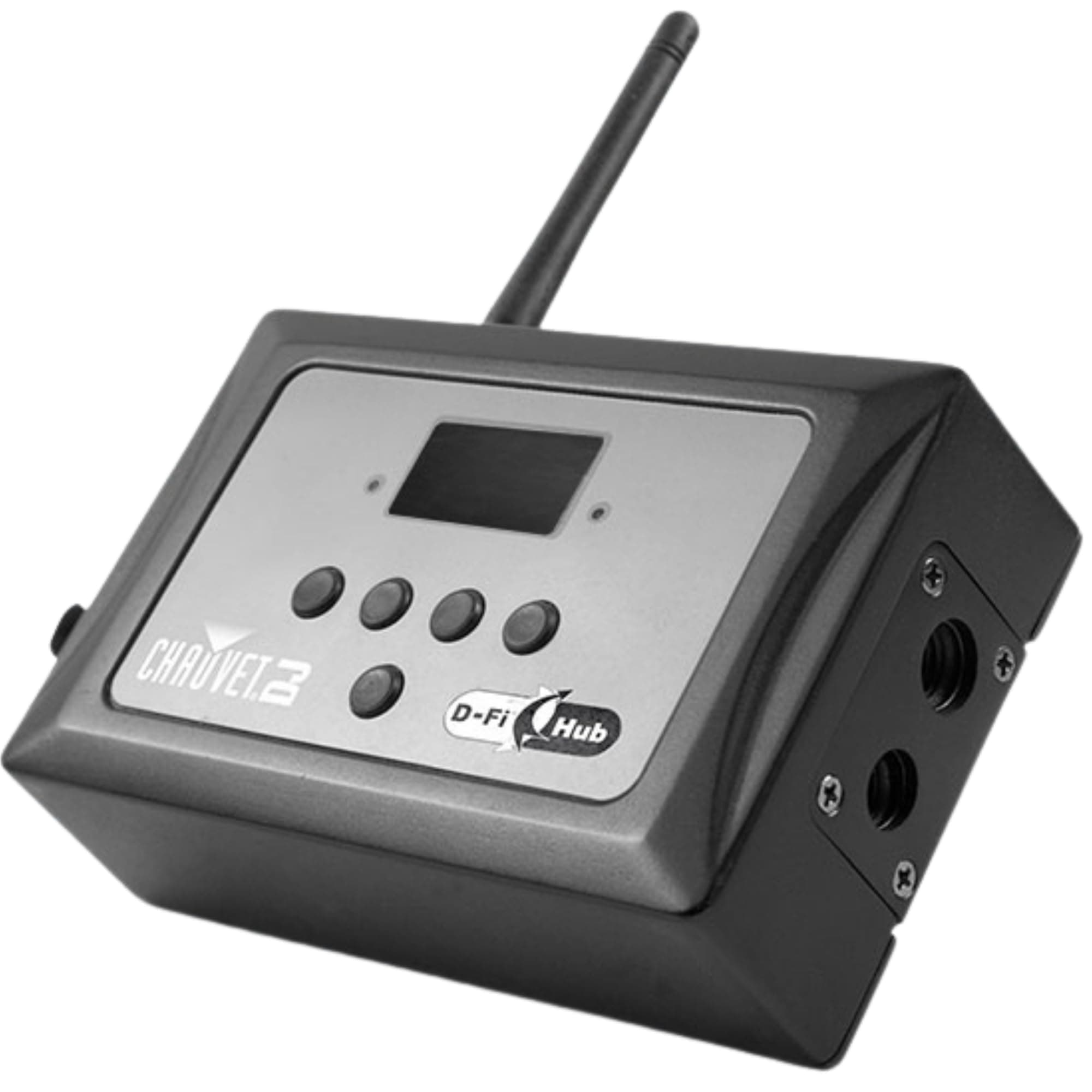 D-Fi Hub Wireless DMX Controller | Compact Transmitter and Receiver Unit for Stage Lighting, Auto Frequency Sync, OLED Display Control, Unlimited D-Fi Fixture Connectivity