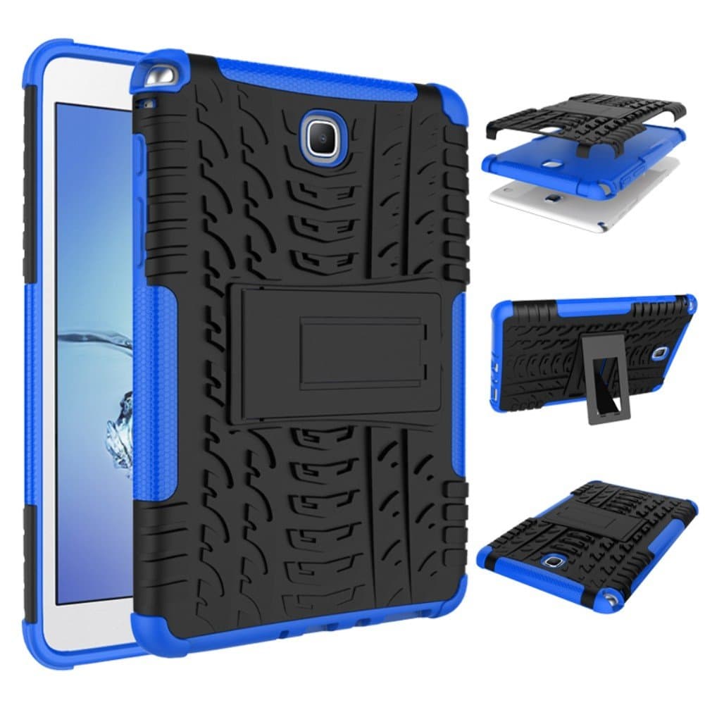 Tab A 8.0 T350 Case DWaybox Rugged Heavy Duty Hard Back Case Cover with Kickstand for Samsung Galaxy Tab A 8.0 Inch 2015 SM-T350/T355 (Blue)