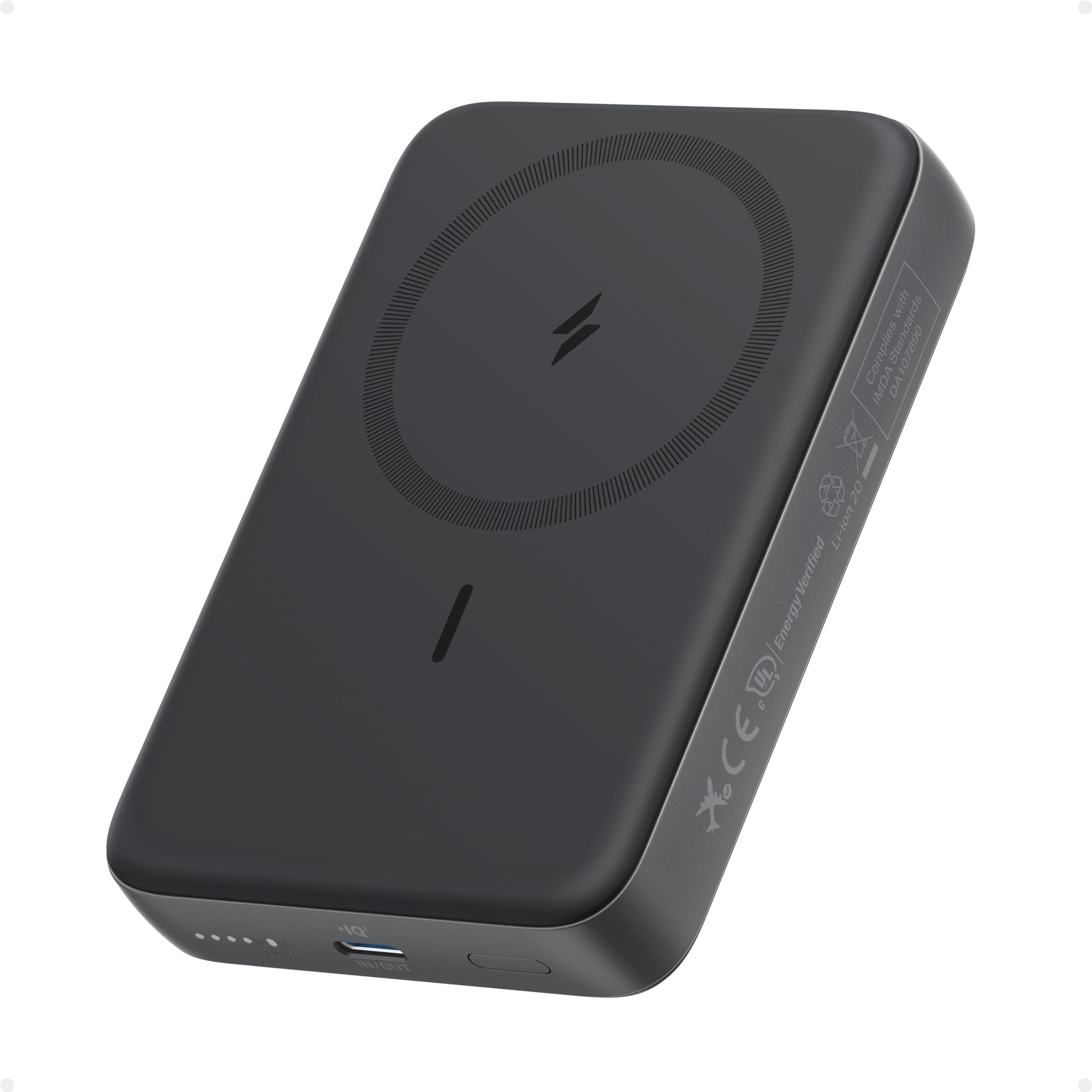 Anker Zolo Magnetic Power Bank, Compact 10,000mAh Wireless Portable Charger with 30W Max Fast Charging, Skin-Friendly and Durable Battery Pack, For iPhone 16/15/14 Series, AirPods, and More