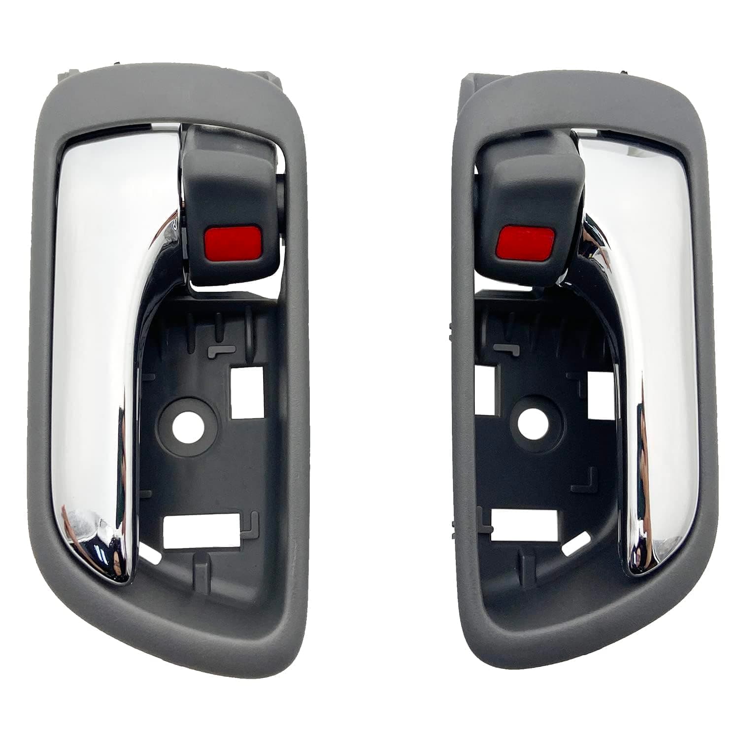 1 Pair Chrome Interior Door Handles Compatible with 2002-2006 Camry Left & Right Side, Front/Rear Left & Right Side, Gray House Chrome Lever, Replace 69206-33030, 69205-33040