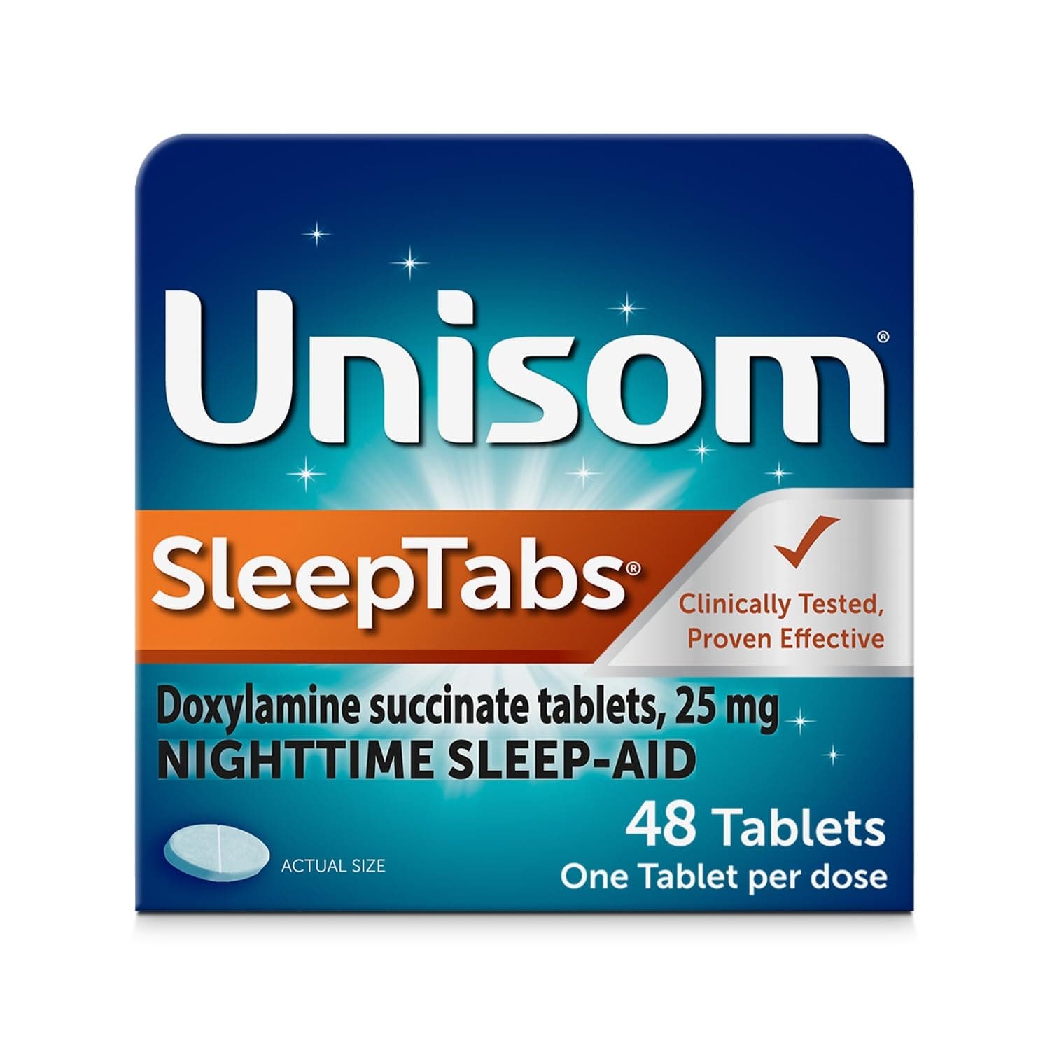 SleepTabs, Nighttime Sleep-aid, Doxylamine Succinate, 48 Tablets
