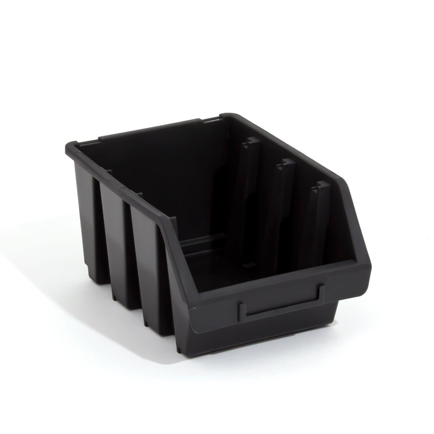 Set of 10 ERGO-Box L black storage bin for workshop or garage, size 3